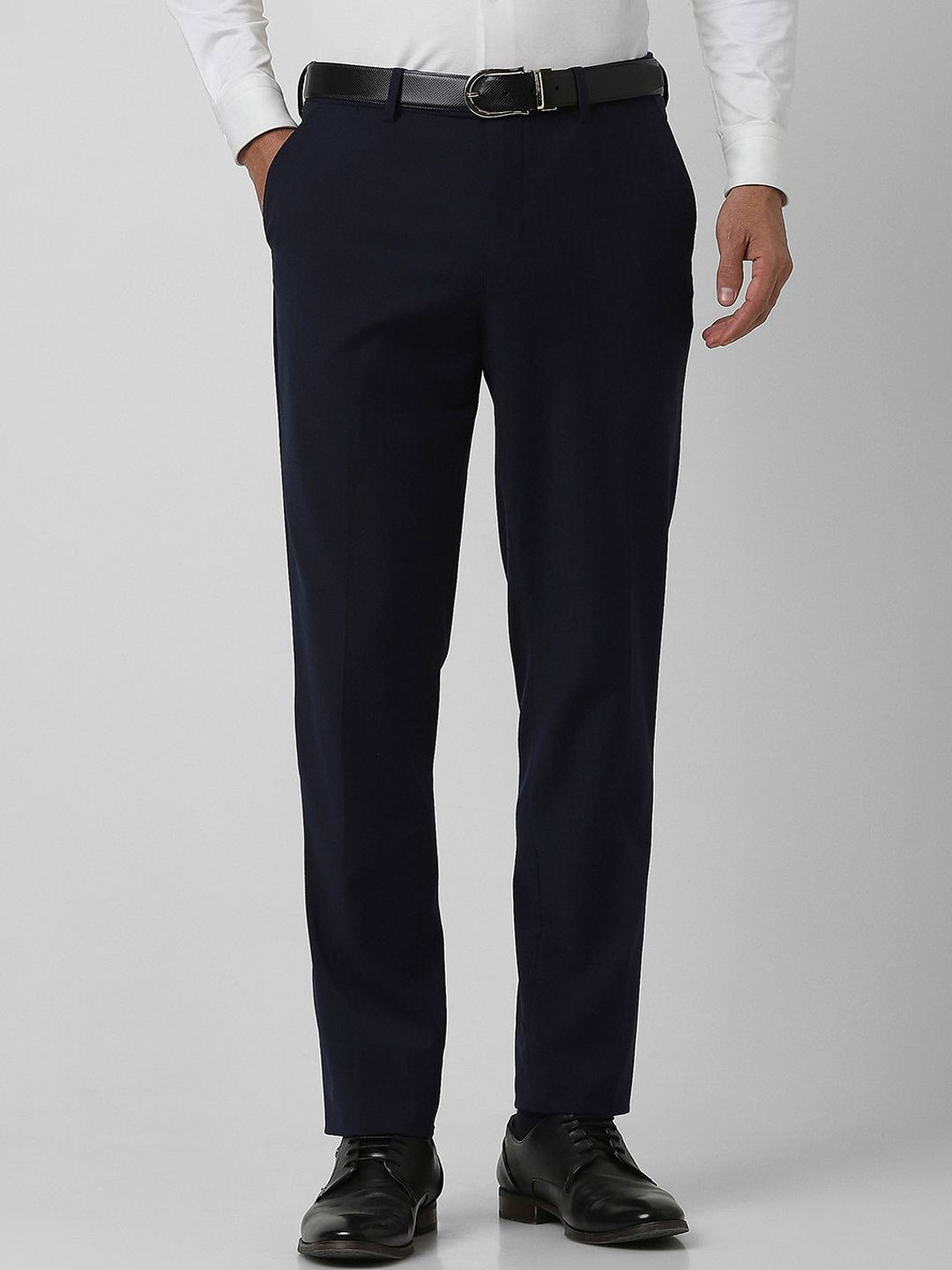 

Van Heusen Men Slim Fit Formal Trousers, Navy blue