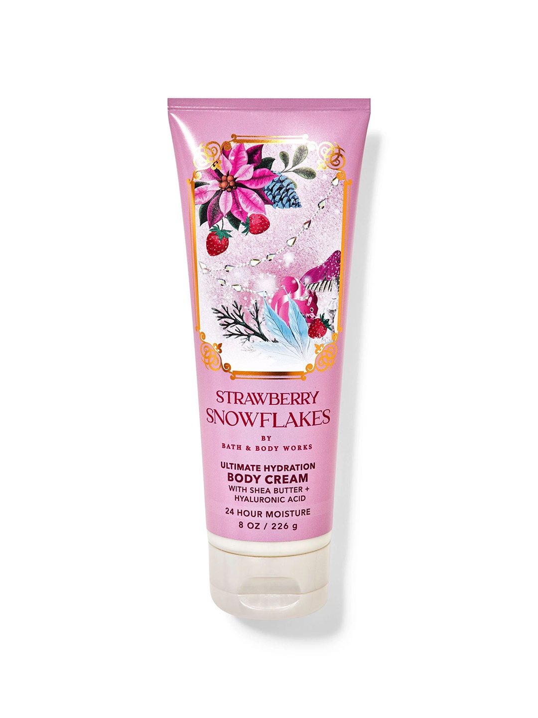 

Bath & Body Works Strawberry Snowflakes Ultimate Hydration Body Cream - 226g, Pink