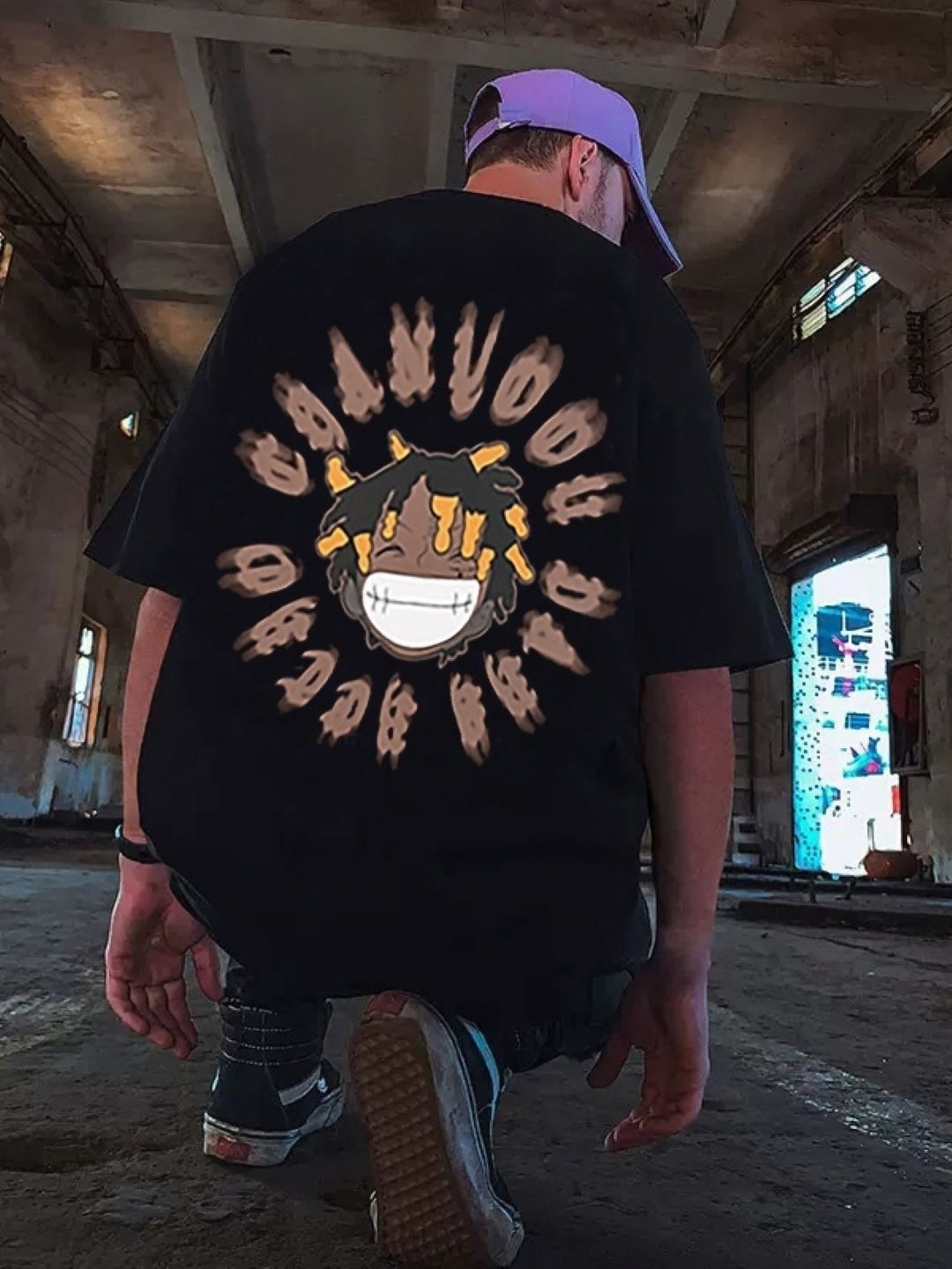 

KPOP Men Printed T-shirt, Black
