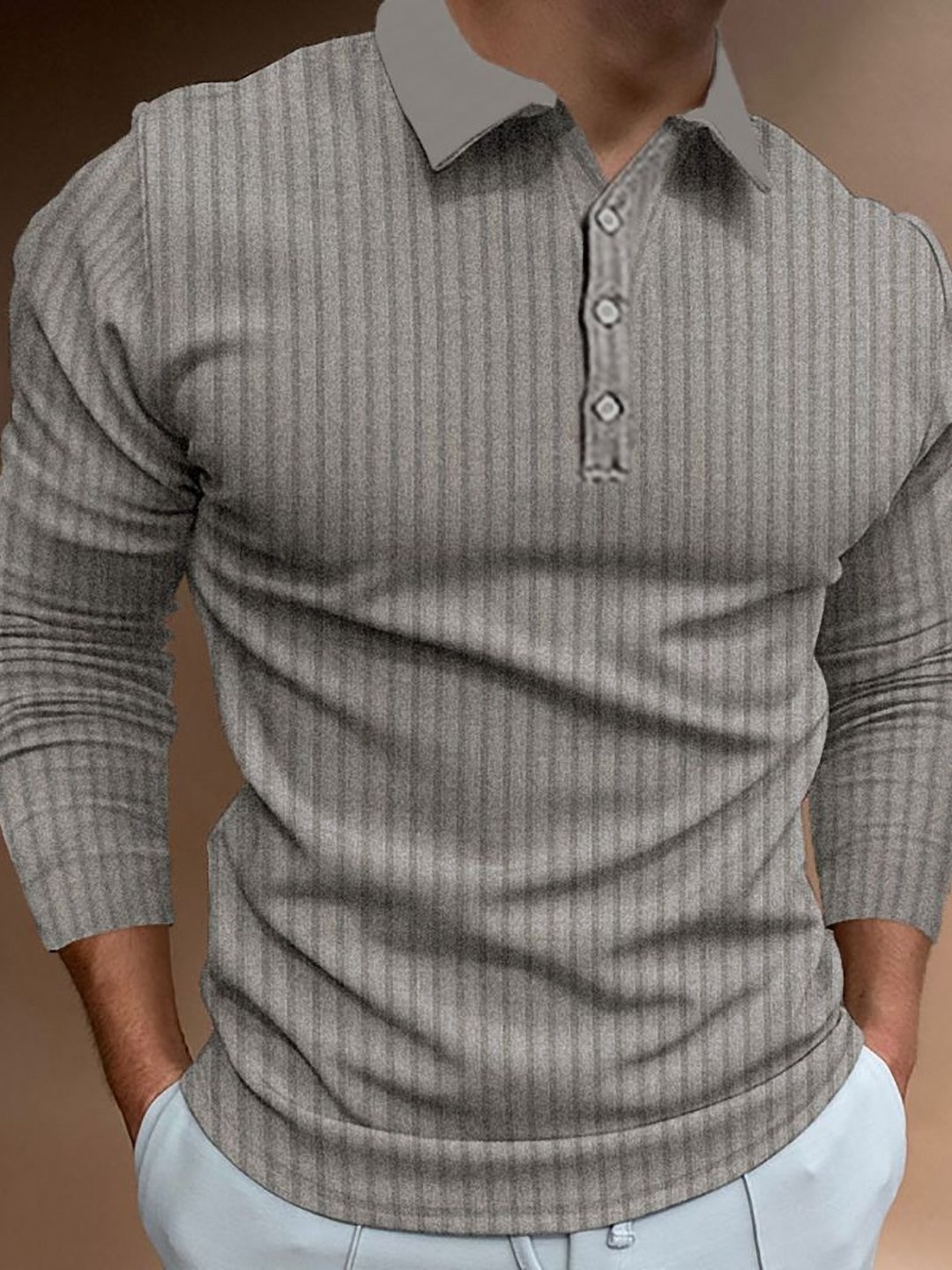 

StyleCast x Revolte Men Self Design Polo Collar T-shirt, Grey