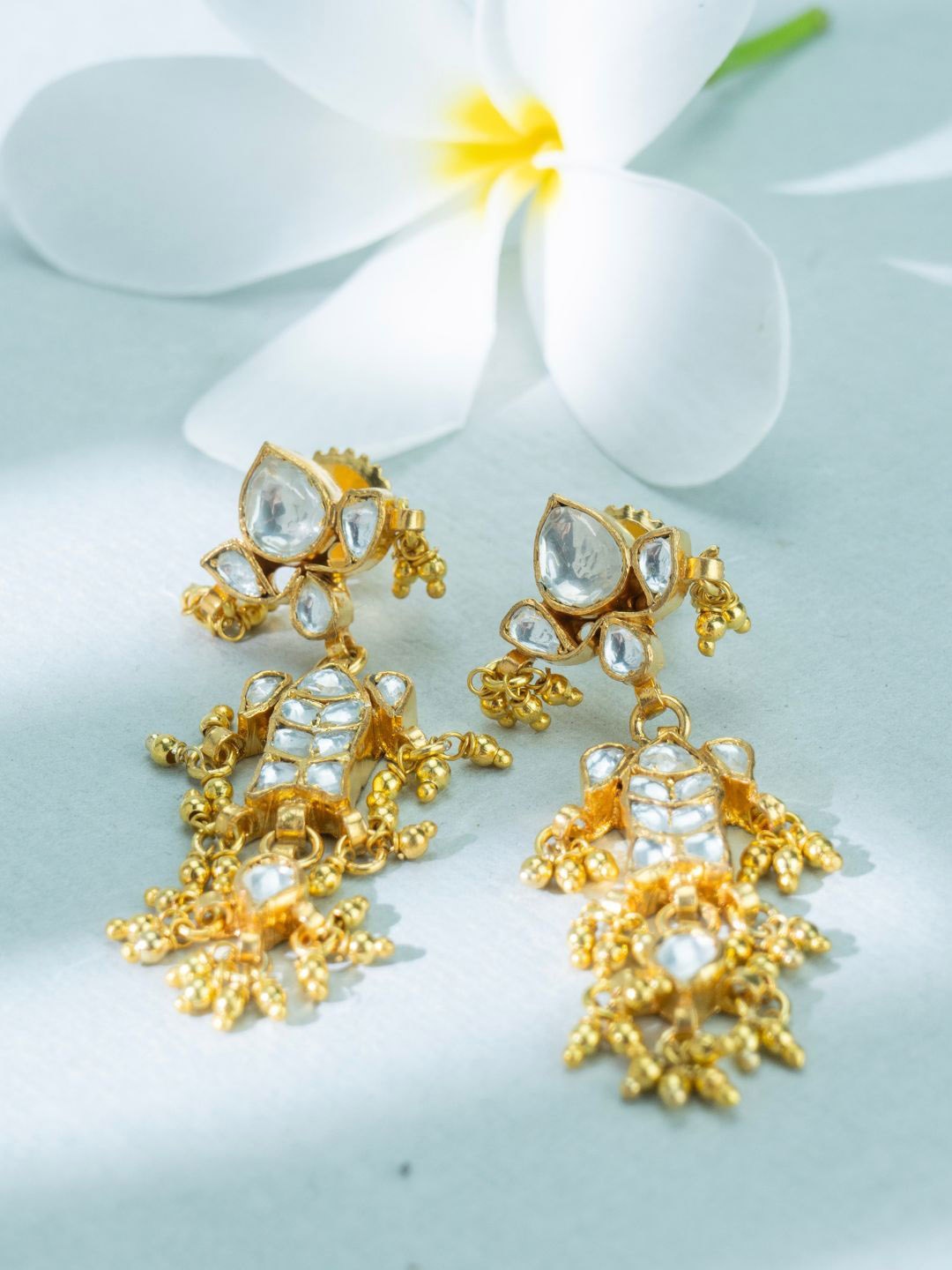 

srikala Gold-Plated Contemporary Pearls Drop Earrings, Multi