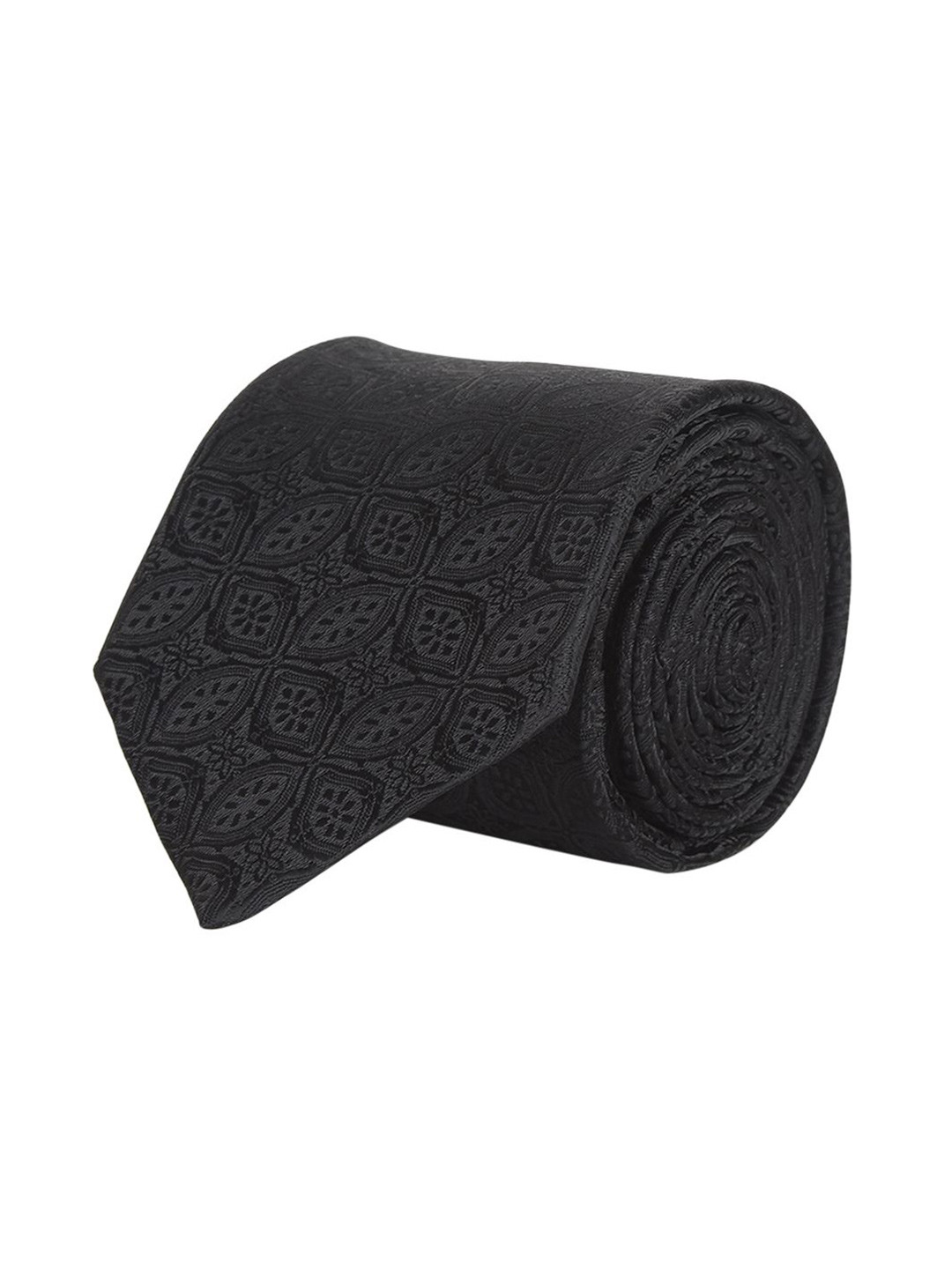 

Cazzano Men Printed Skinny Tie, Black