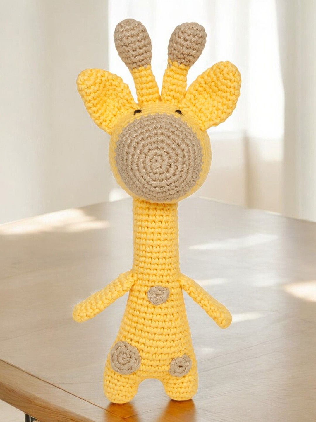 

LITTLE GINNIE Kids Polyfill Giraffe Soft Toys and Dolls, Yellow