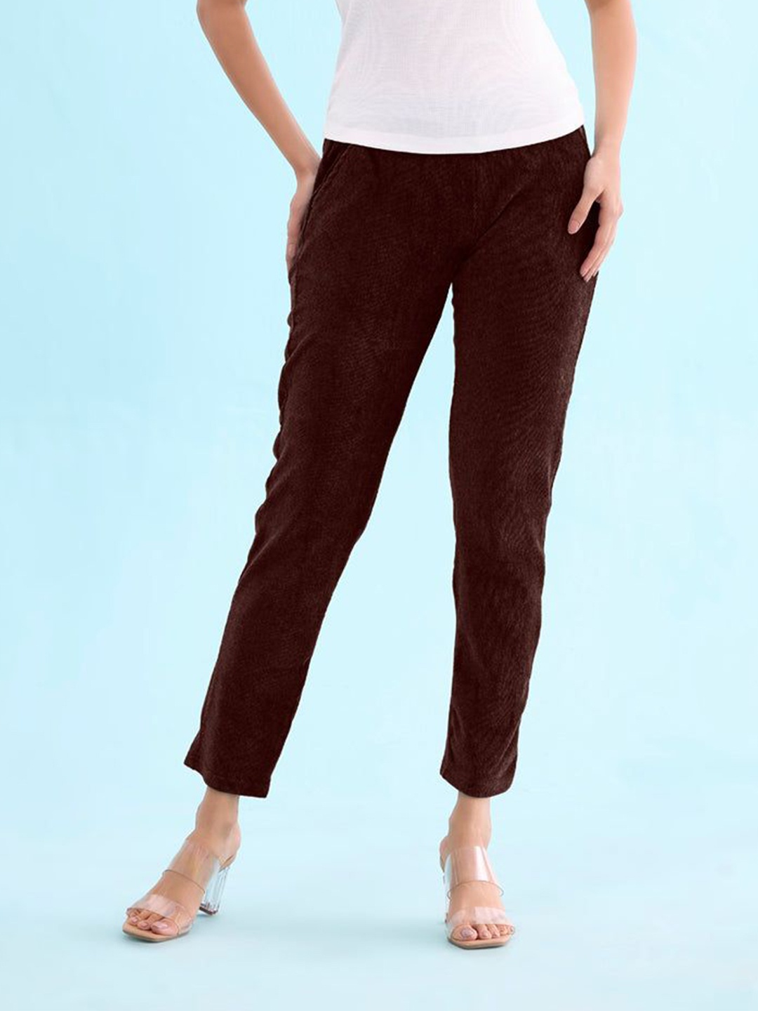 

Go Colors Women Mid Rise Slim Fit Jeggings, Maroon