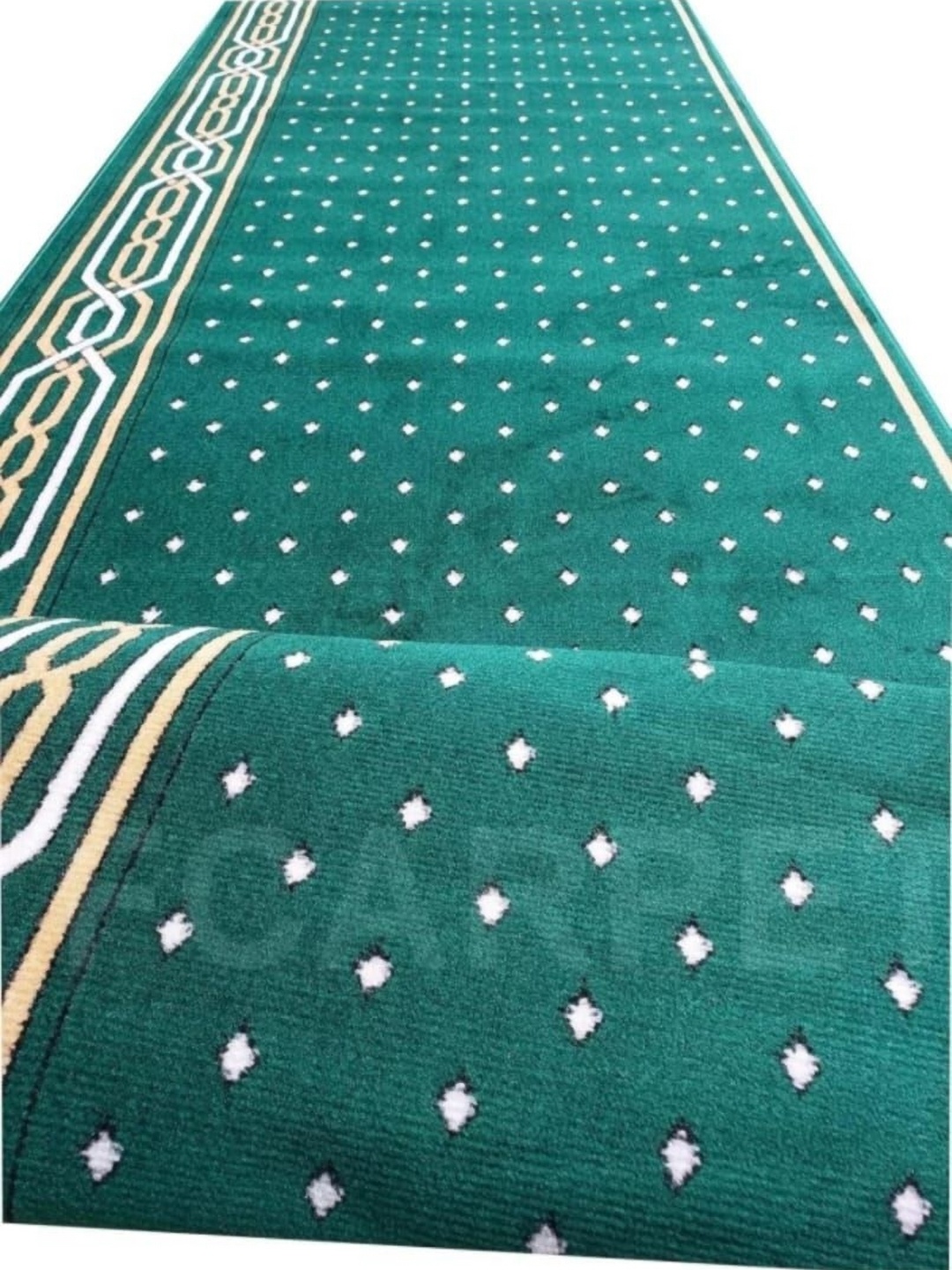 

Samjeeda Handloom carpets Black Geometric Anti-Skid Polyester Carpet