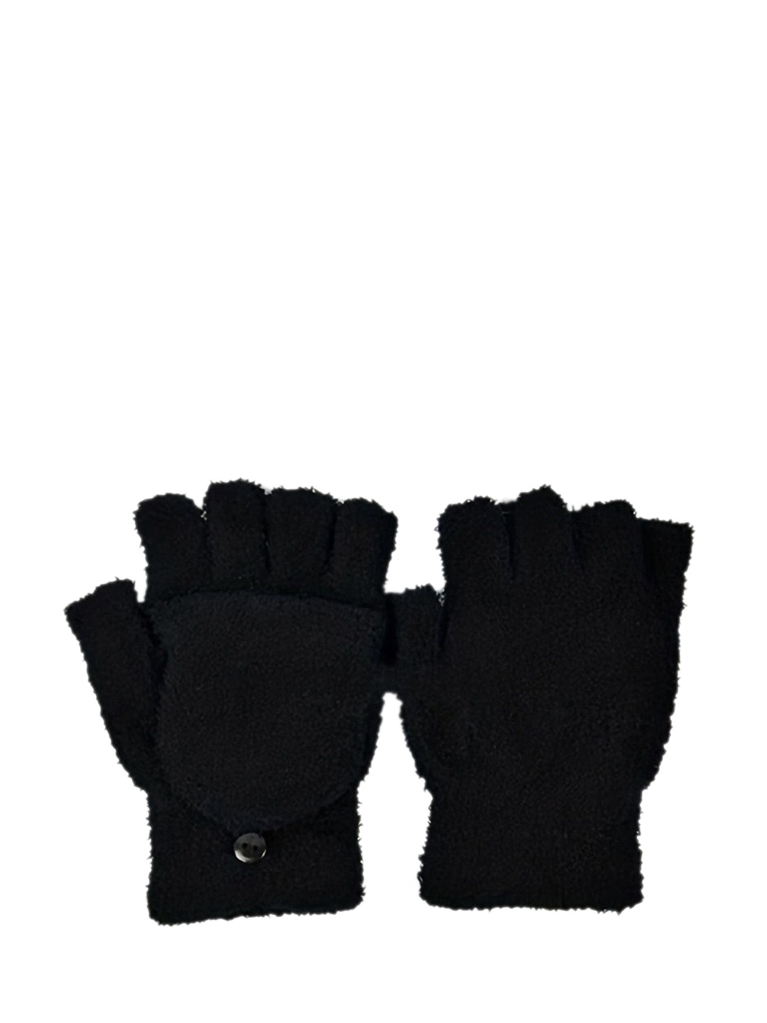 

Bold N Elegant Women Winter Half Finger Gloves, Black