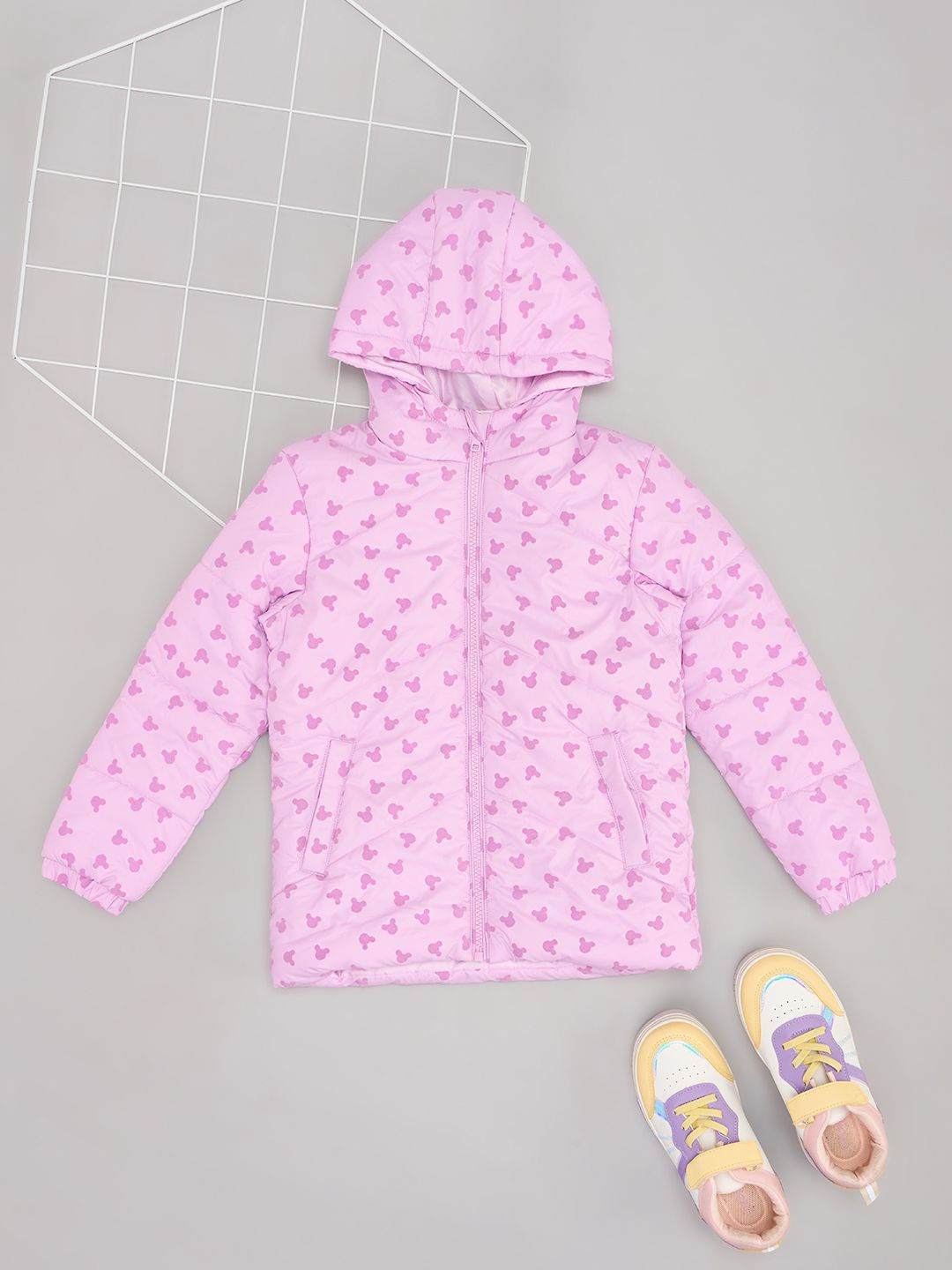 

Pantaloons Junior Girls Floral Puffer Jacket, Purple