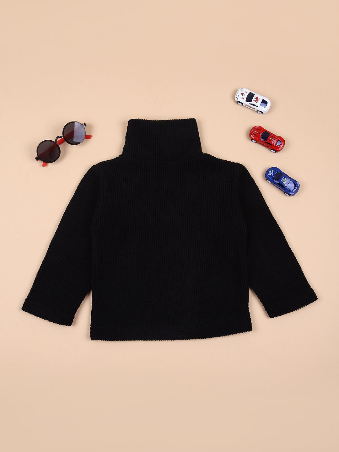 

V-Mart Boys Turtle Neck Pullover Sweater, Black