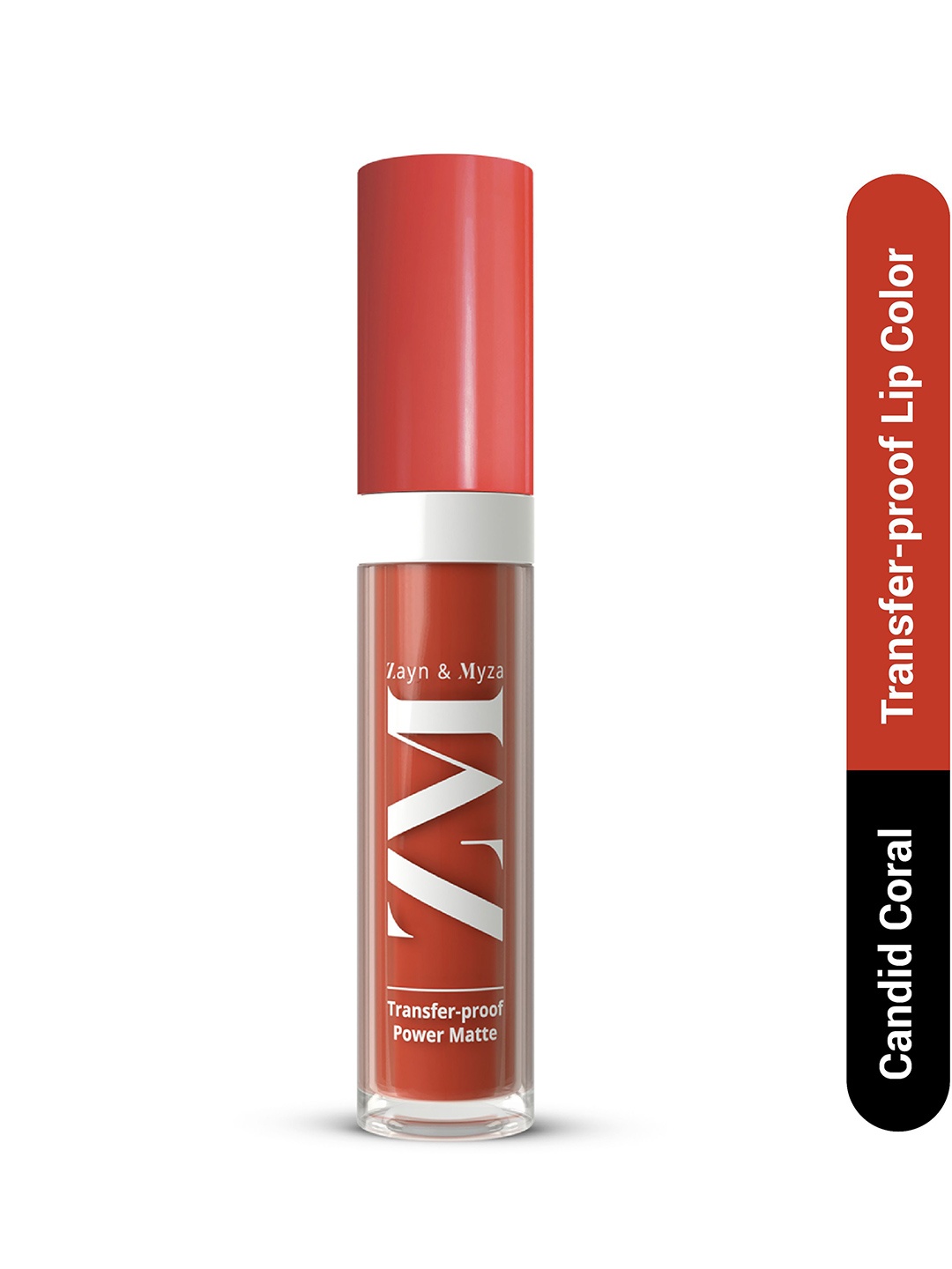 

ZM Zayn & Myza Transfer Proof Long Lasting Power Matte Lip Color - 6 ml - Candid Coral, Red