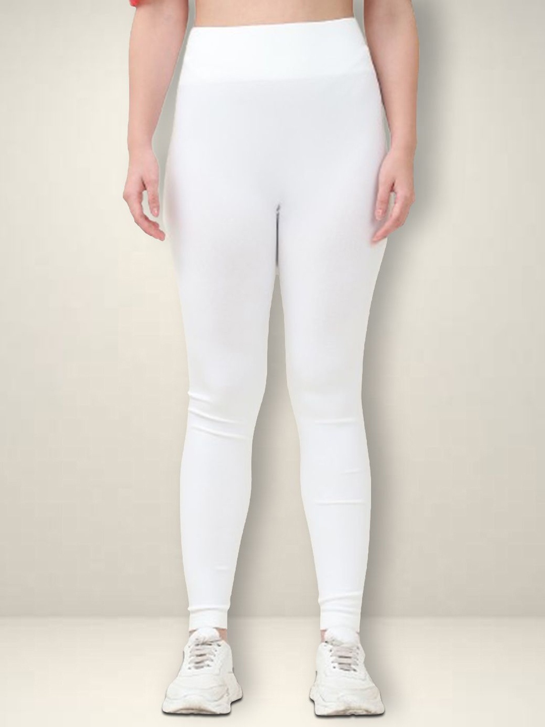 

Jinfo Women Skinny Fit Ankle length Tights, White