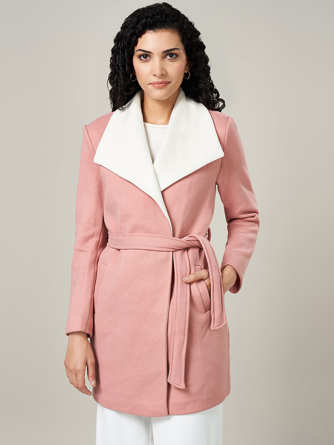 

Annabelle by Pantaloons Women Longline Tailored Jacket, Lavender