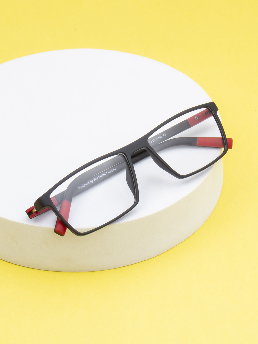 

Ted Smith Unisex Full Rim Rectangle Frames, Black