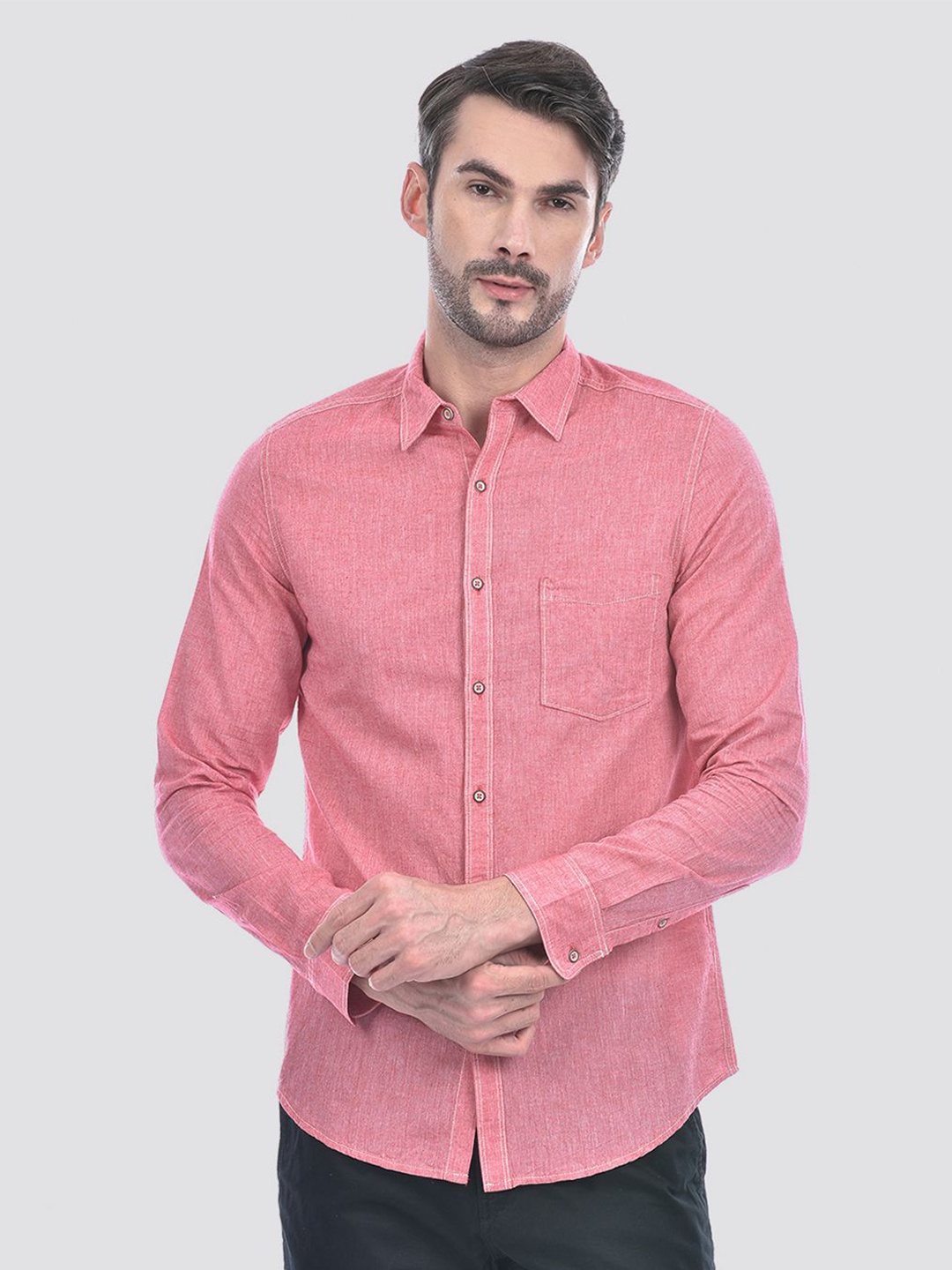 

FYLTR Men Opaque Casual Shirt, Red