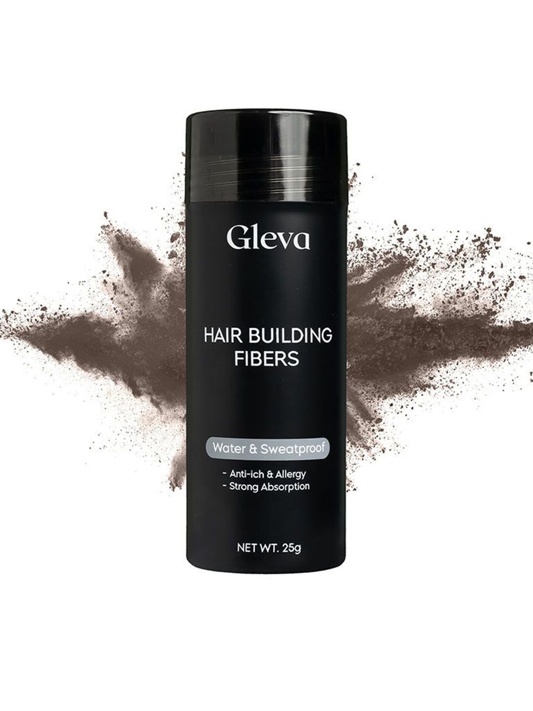 

Gleva Hair Building Fibers- 25g- Dark Brown, Black