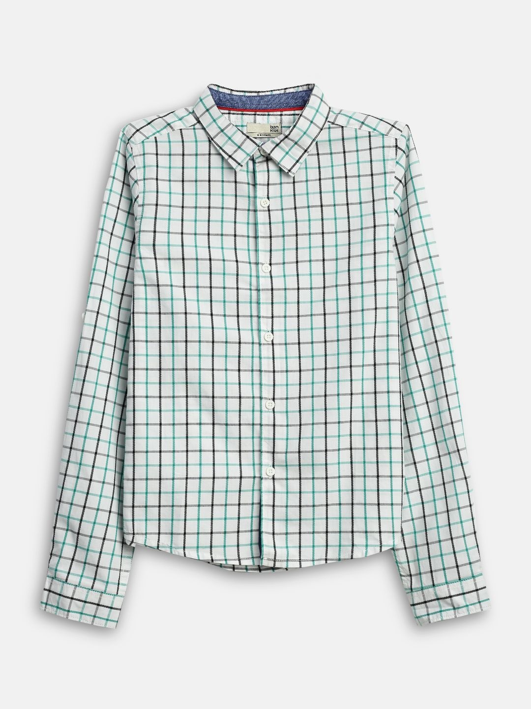 

BONKIDS Boys Opaque Checked Casual Shirt, Multi