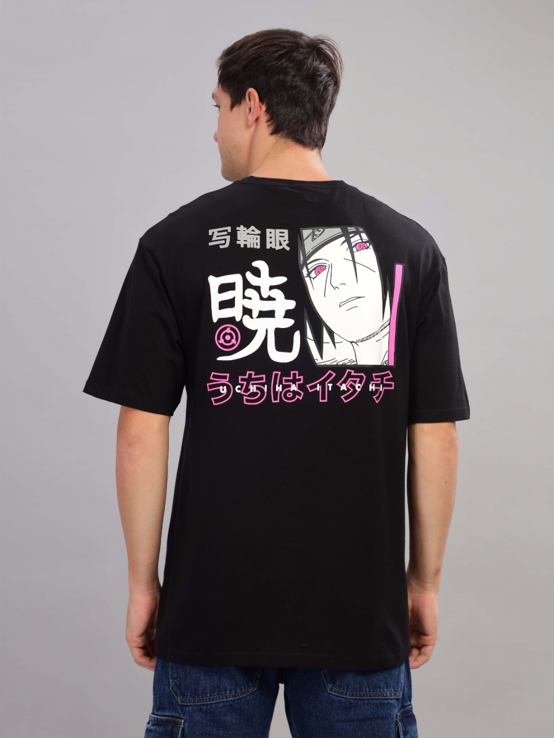 

TOMHIDDLE Graphic Printed Oversized T-shirt, Black