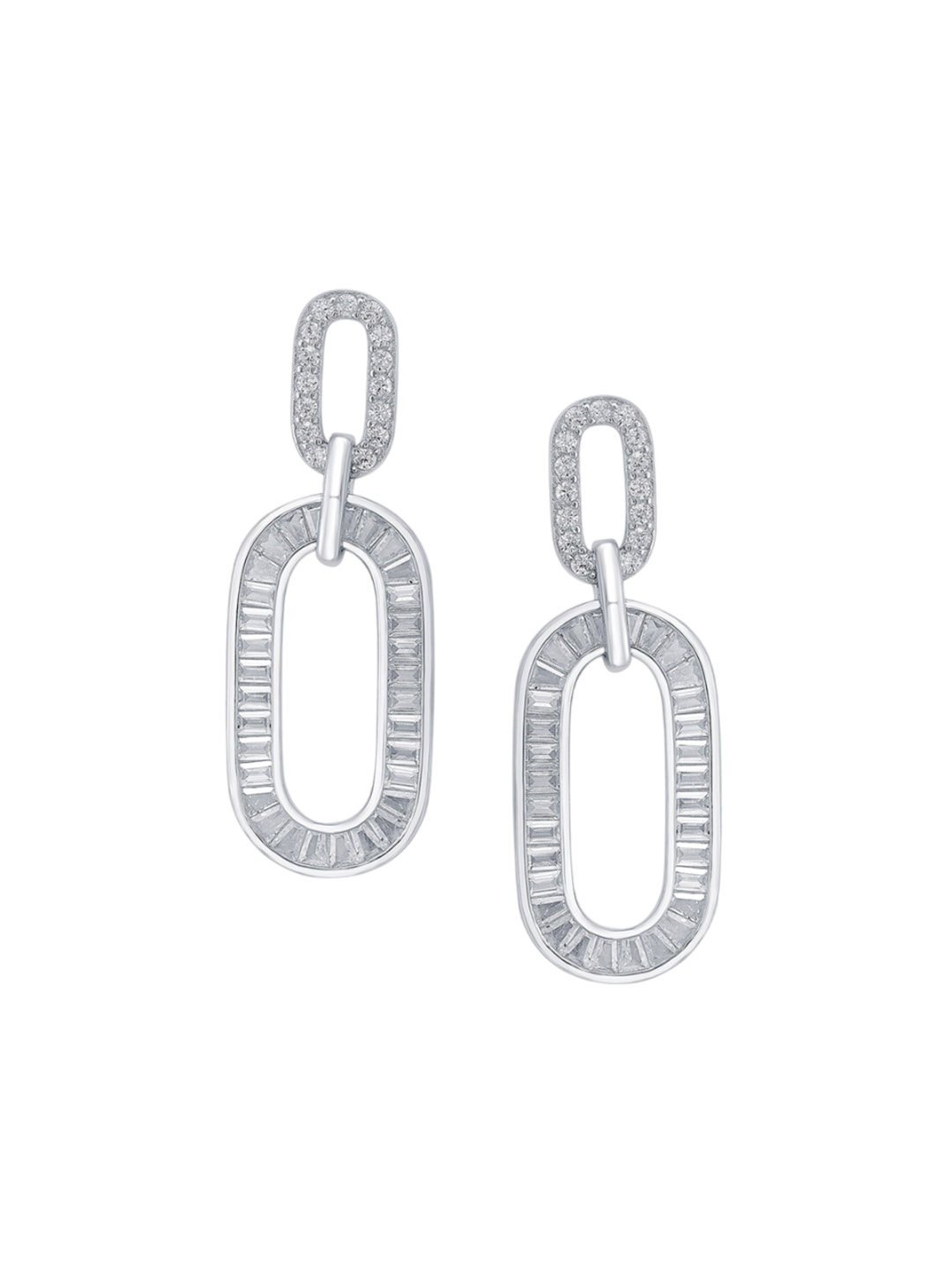 

Nipura Contemporary Drop Earrings, Silver