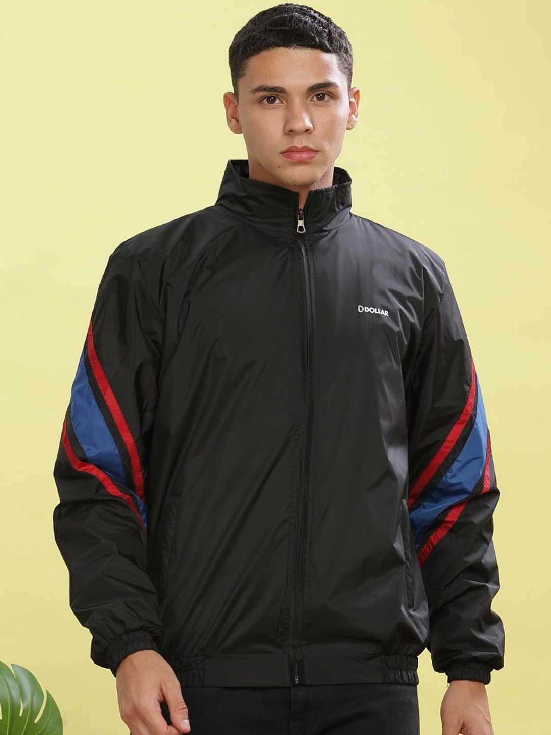 

Dollar Men Colourblocked Water Resistant Running Biker Jacket, Brown