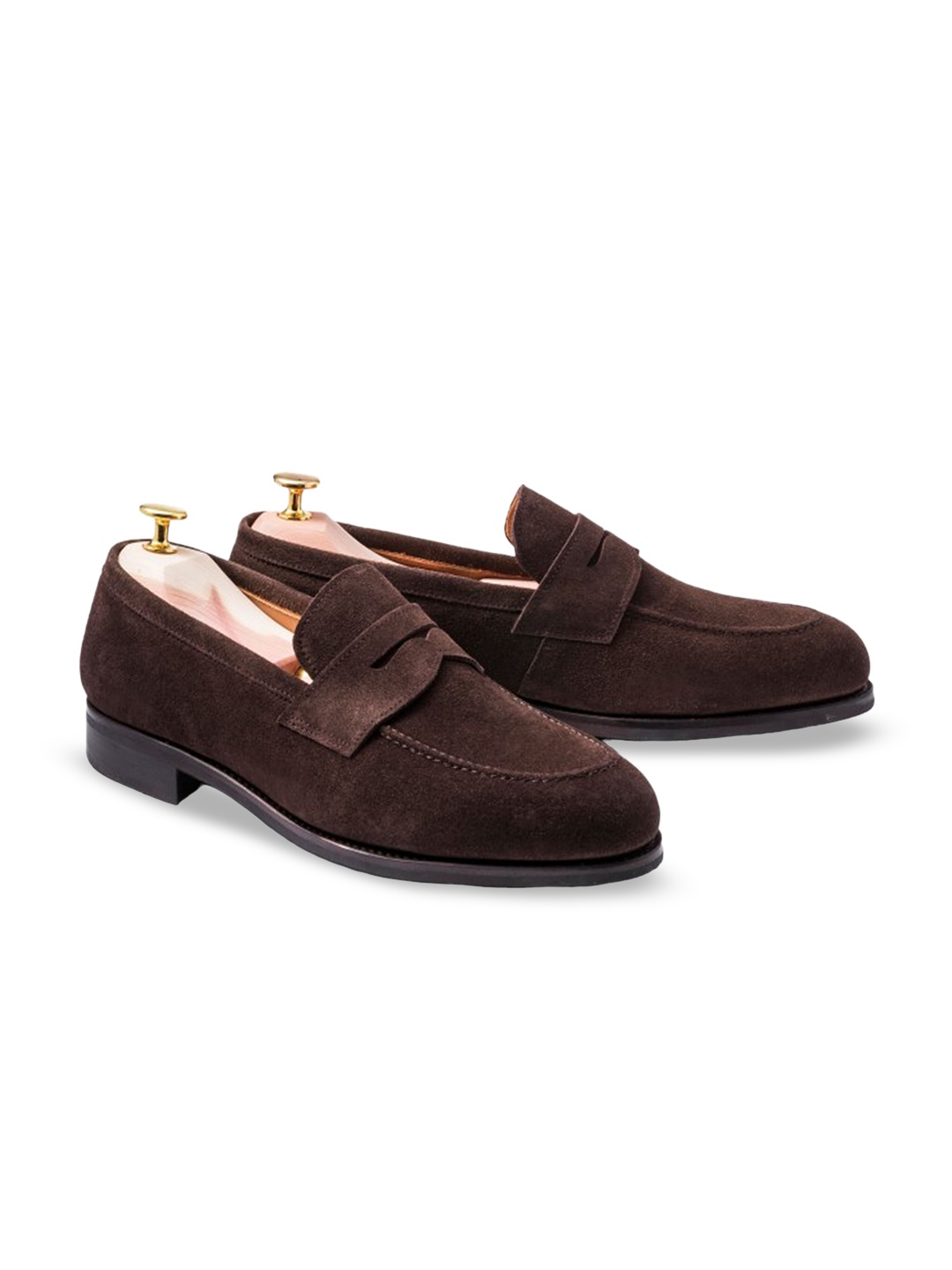 

Wolvenmilano Men Slip-On Suede Loafers, Brown