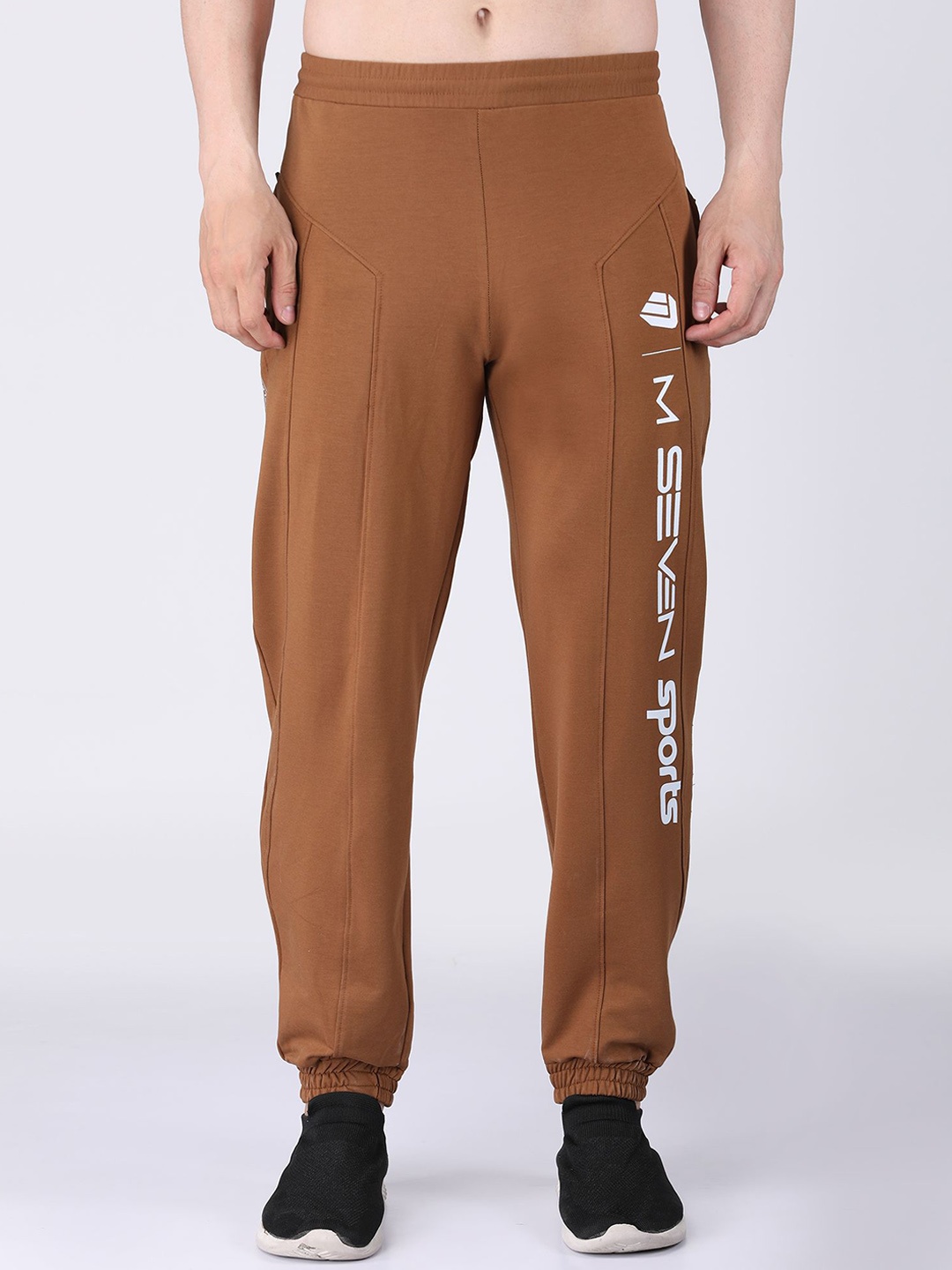 

M7 EMPIRE Men Mid-Rise Joggers, Brown