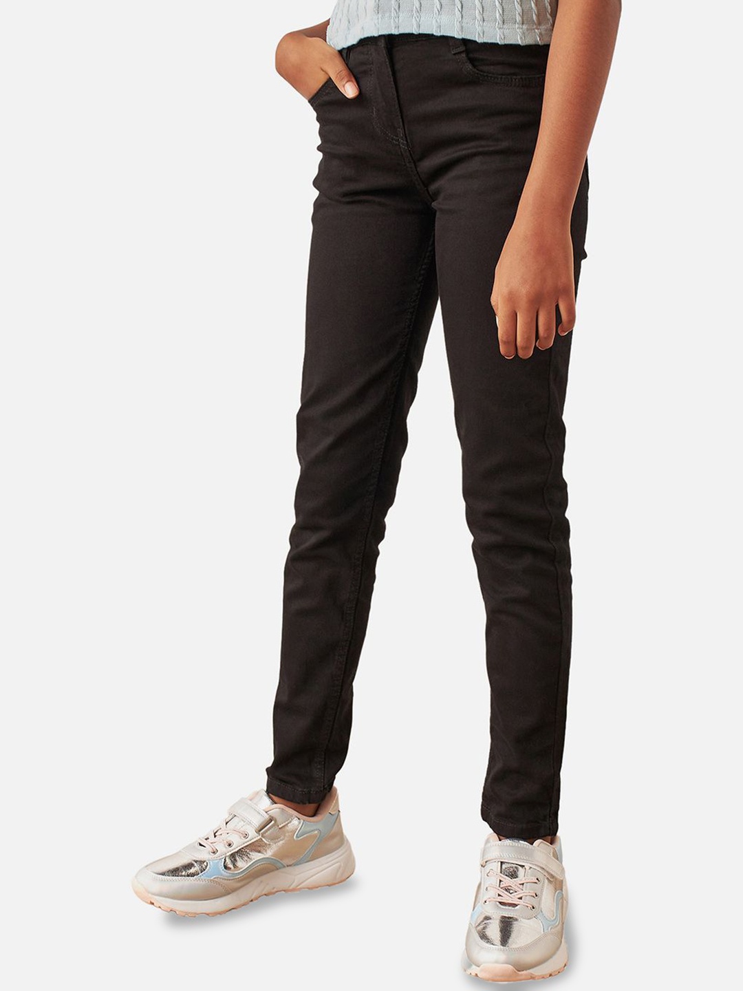 

Juniors by Babyshop Girls Cotton Slim Fit Jeans, Blue