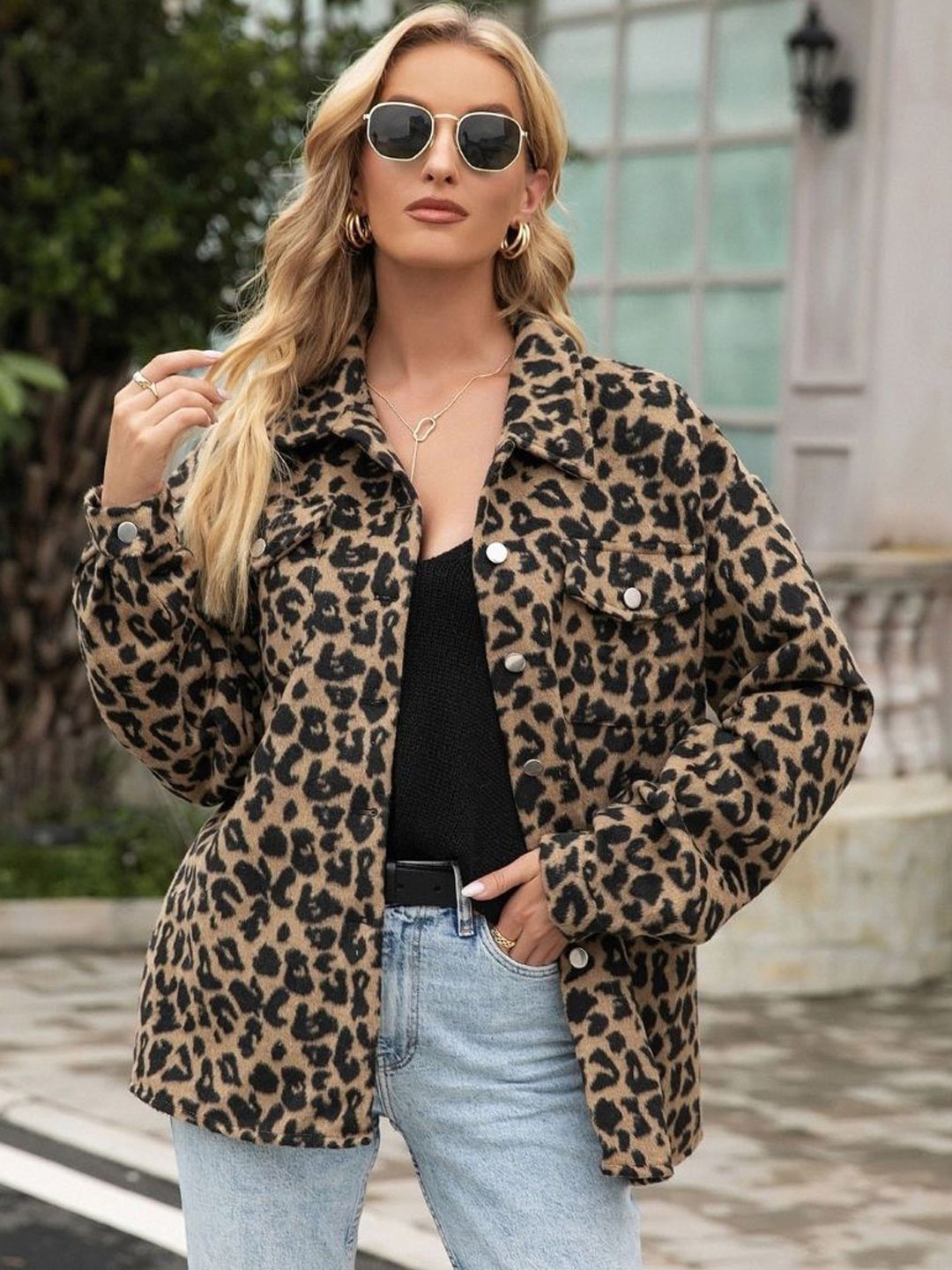 

HERE&NOW Women Open Front Jacket, Brown