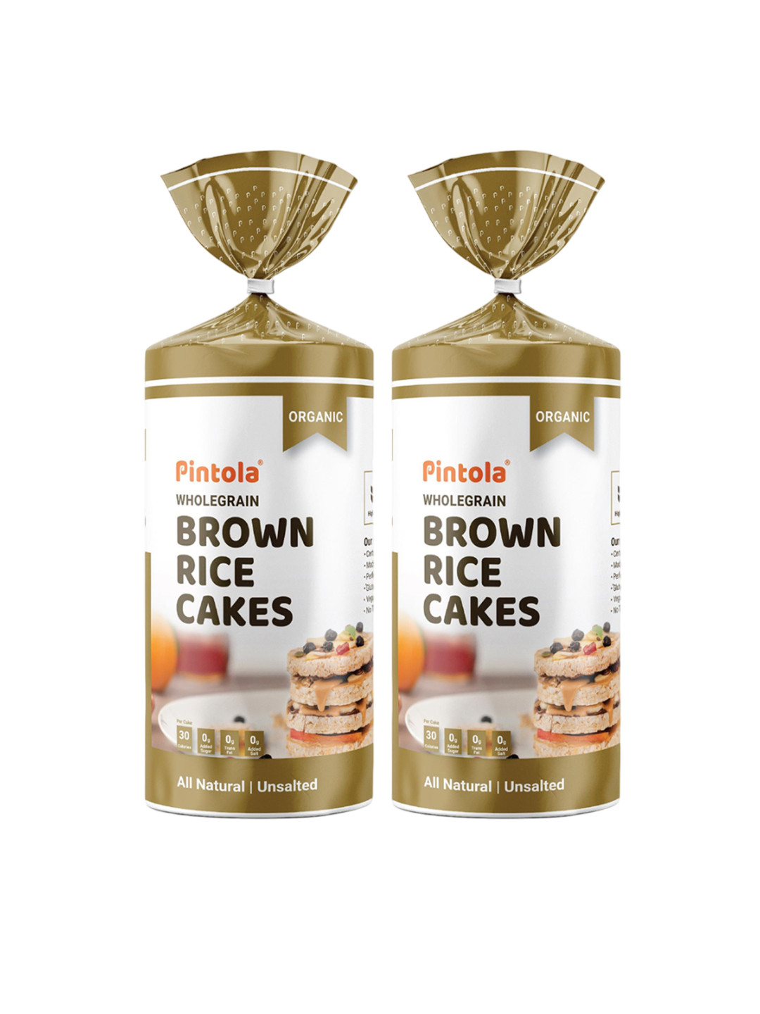 

Pintola Set Of 2 Wholegrain Brown Rice Cake Multigrain, White