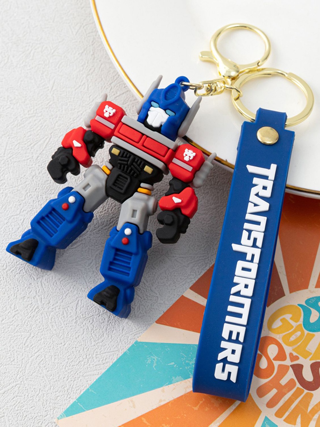 

Flenzy Silicone 3D Transformers Key Chain, Blue