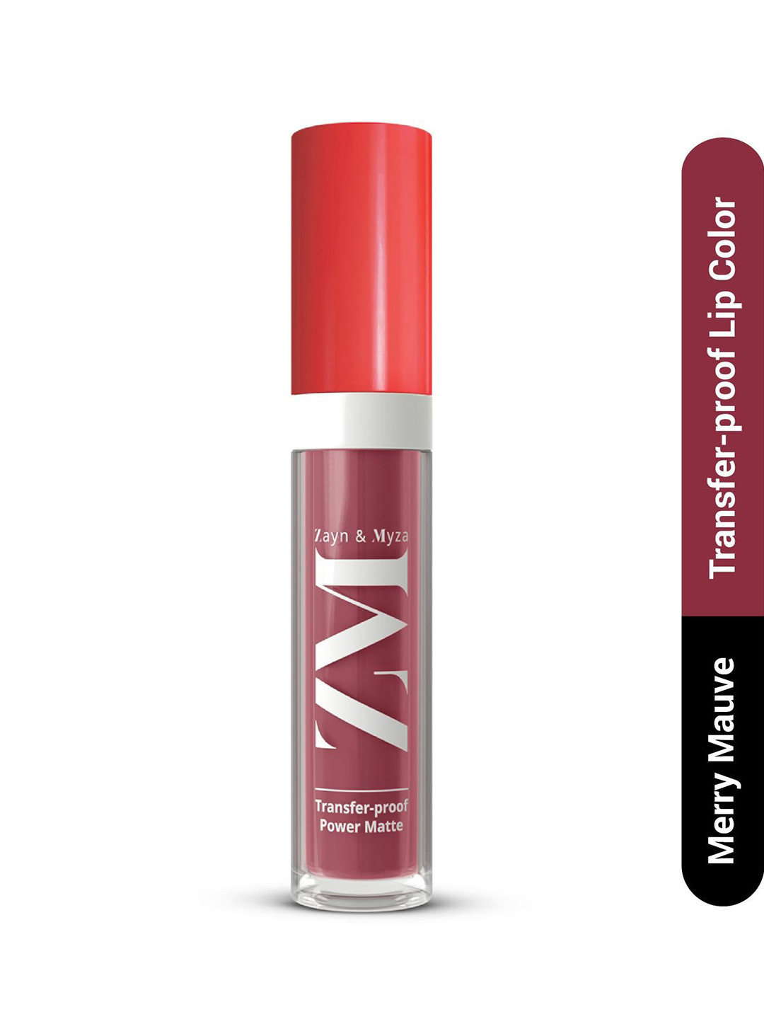 

ZM Zayn & Myza Transfer Proof Long Lasting Power Matte Lip Color - 6 ml - Merry Mauve, Pink