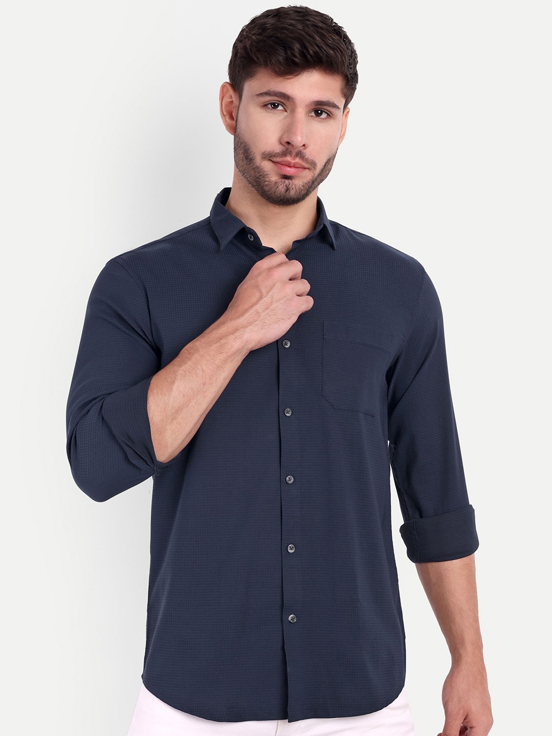 

SUI DHAGA Men Comfort Opaque Casual Shirt, Blue