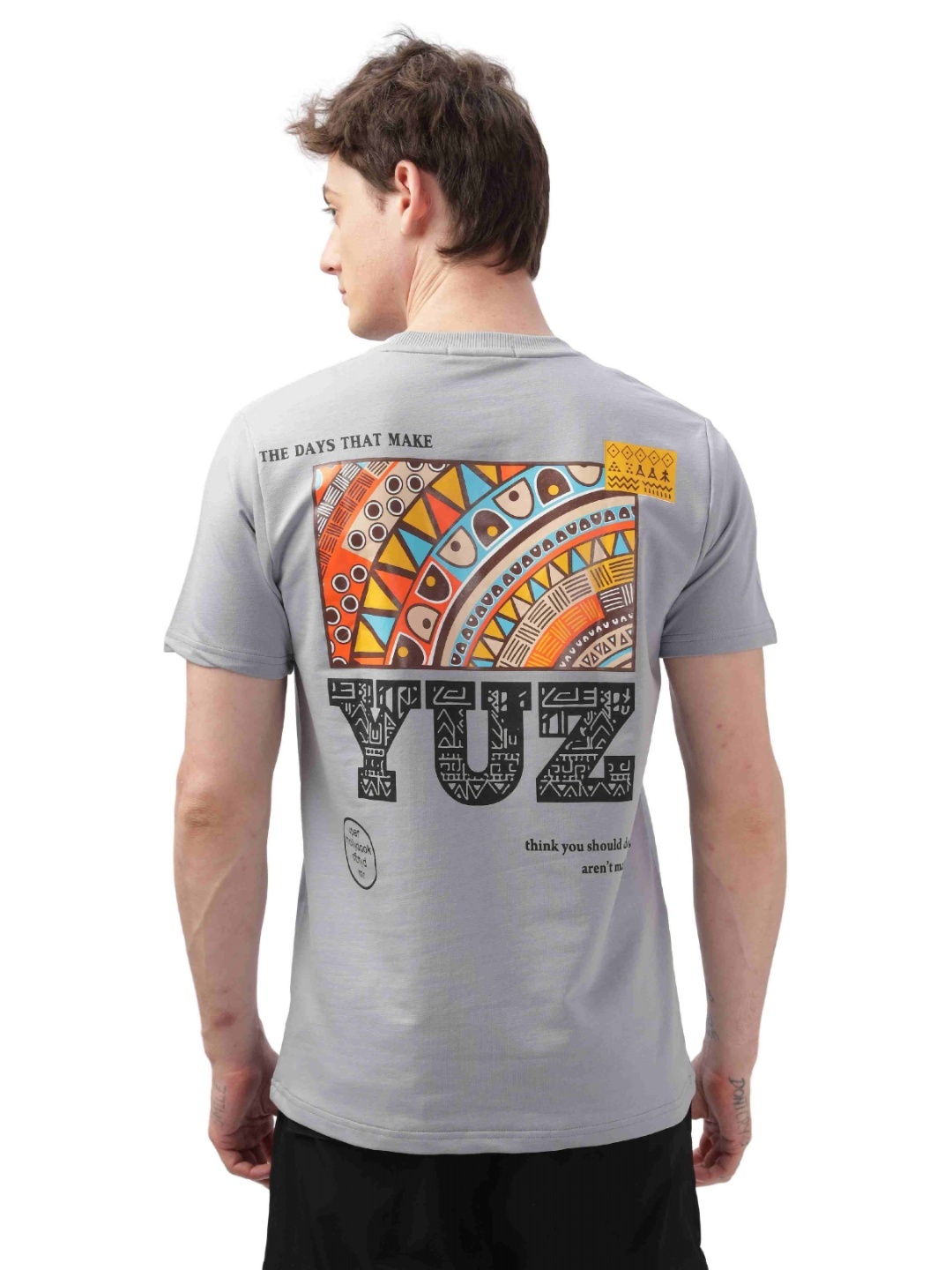 

ilyzly Men Printed T-shirt, Grey