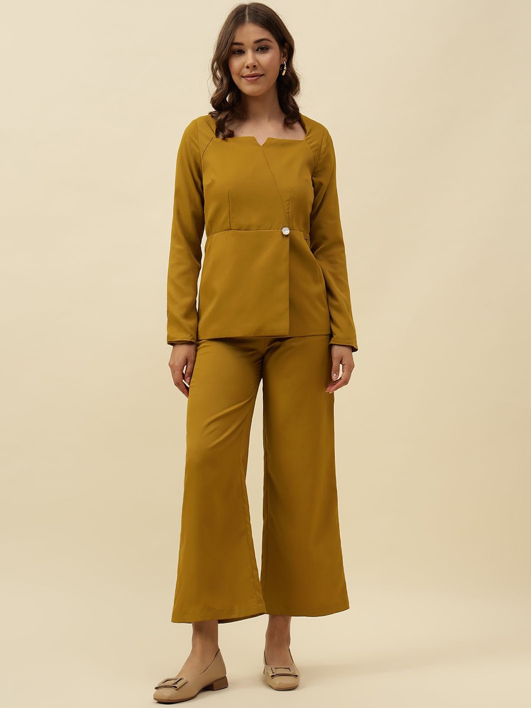 

Beatnik Long Sleeves Top with Trouser, Mustard