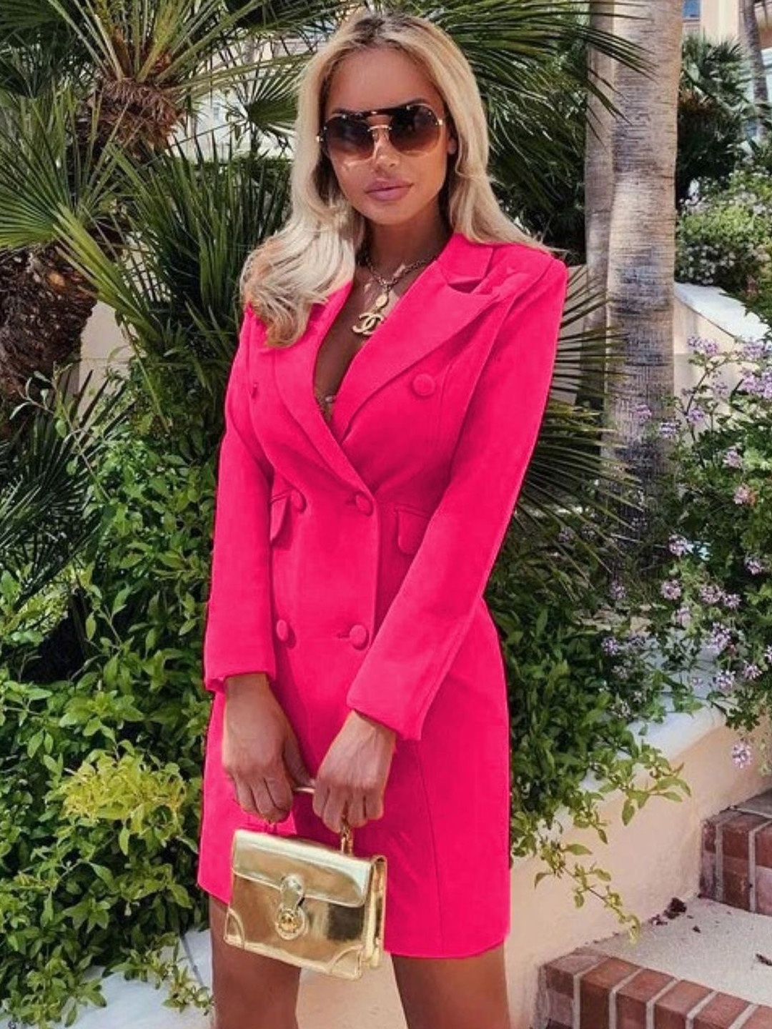 

StyleCast Women Longline Open Front Jacket, Pink
