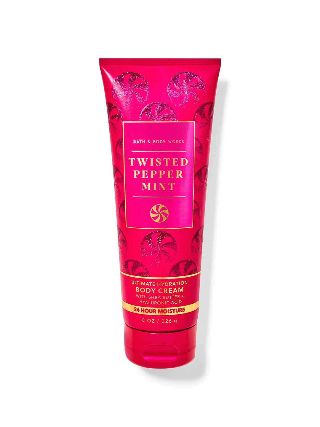 

Bath & Body Works Twisted Peppermint Ultimate Hydration Body Cream - 226g, Pink