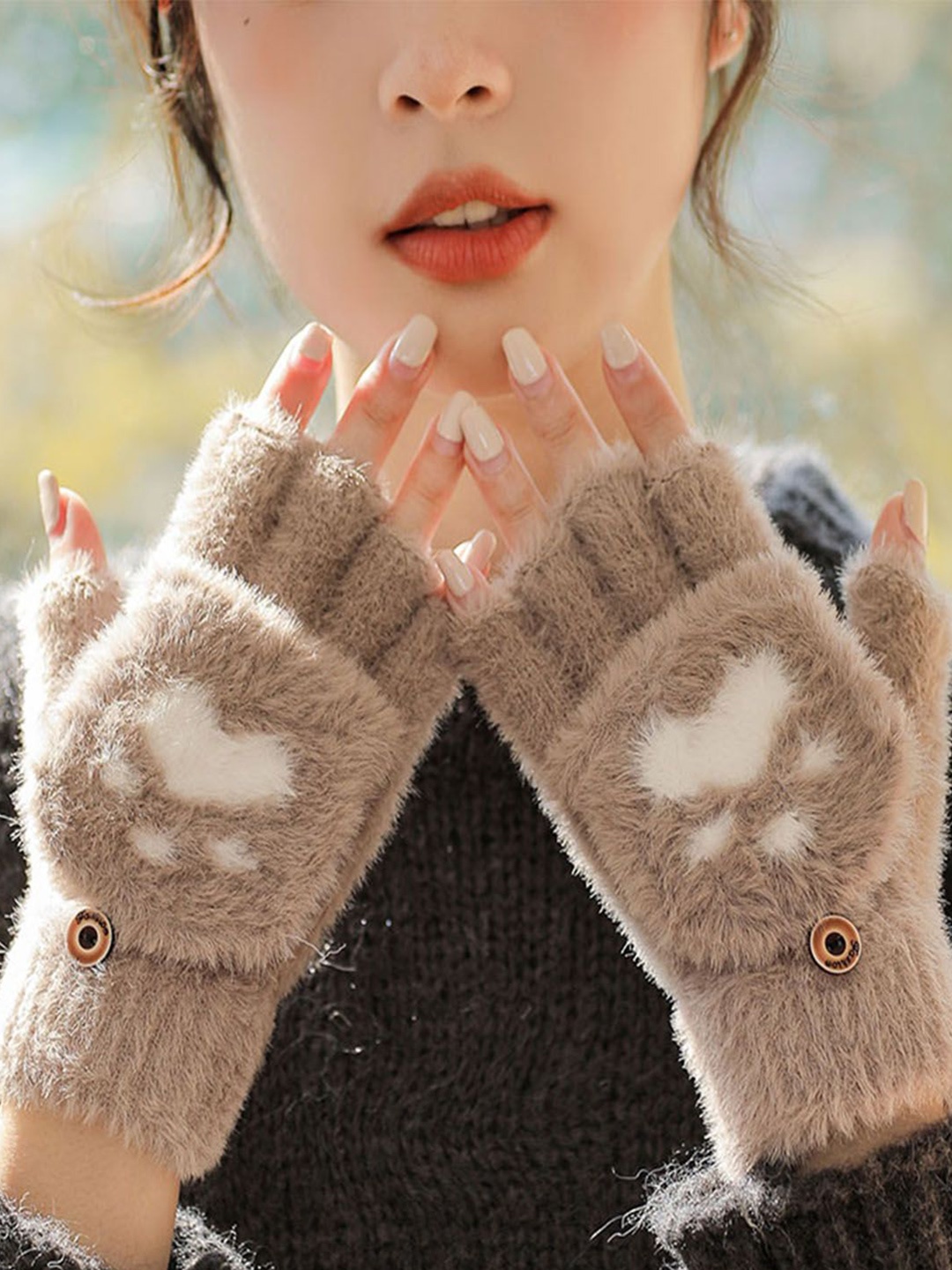 

Bold N Elegant Women Winter Gloves, Grey