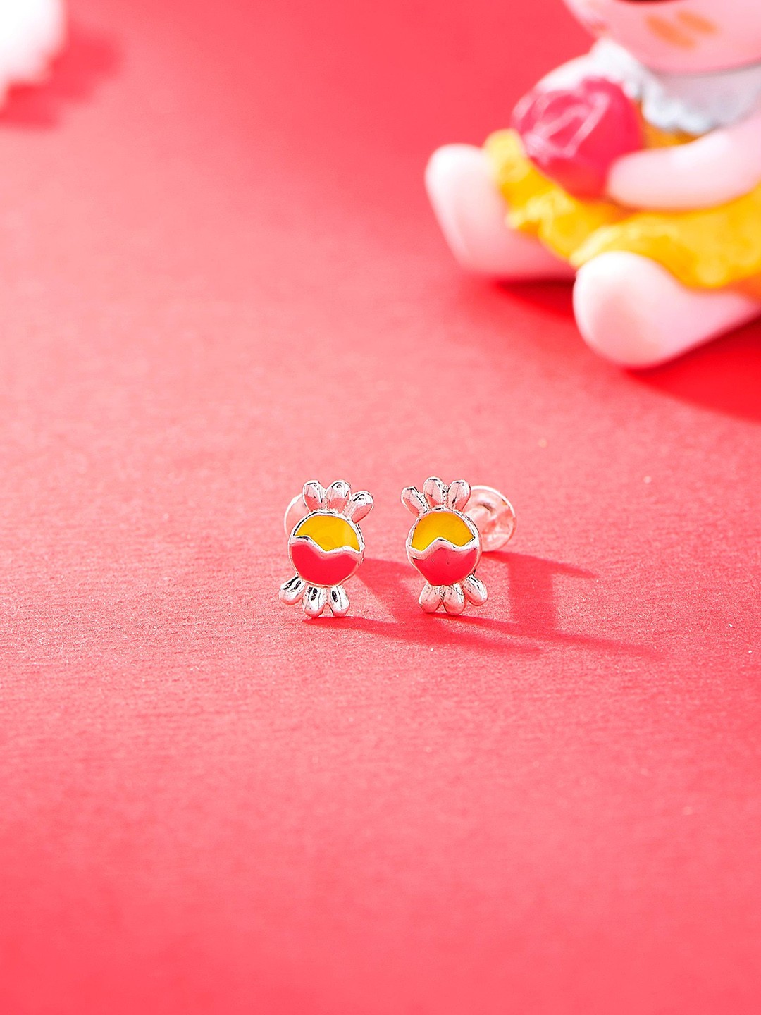 

Nipura 925 Sterling Silver Rhodium-Plated Toffee Twinkle Studs Earrings