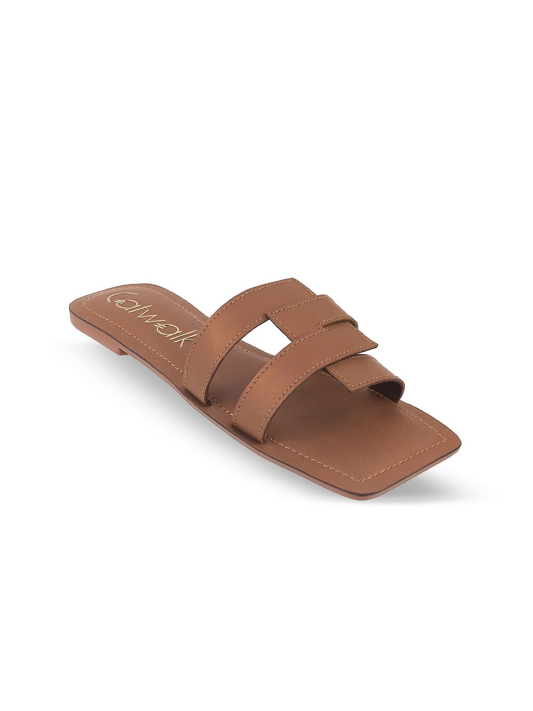 

Catwalk Women Square Toe Open Toe Flats, Brown