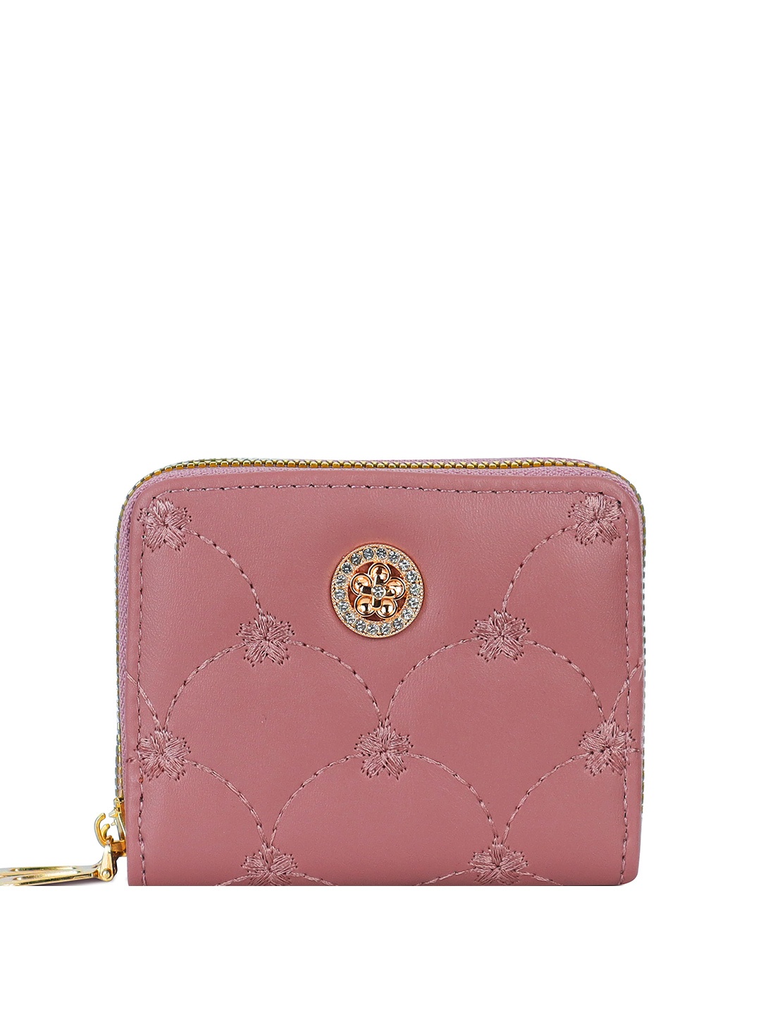 

NFI essentials Women PU Zip Around Wallet, Pink