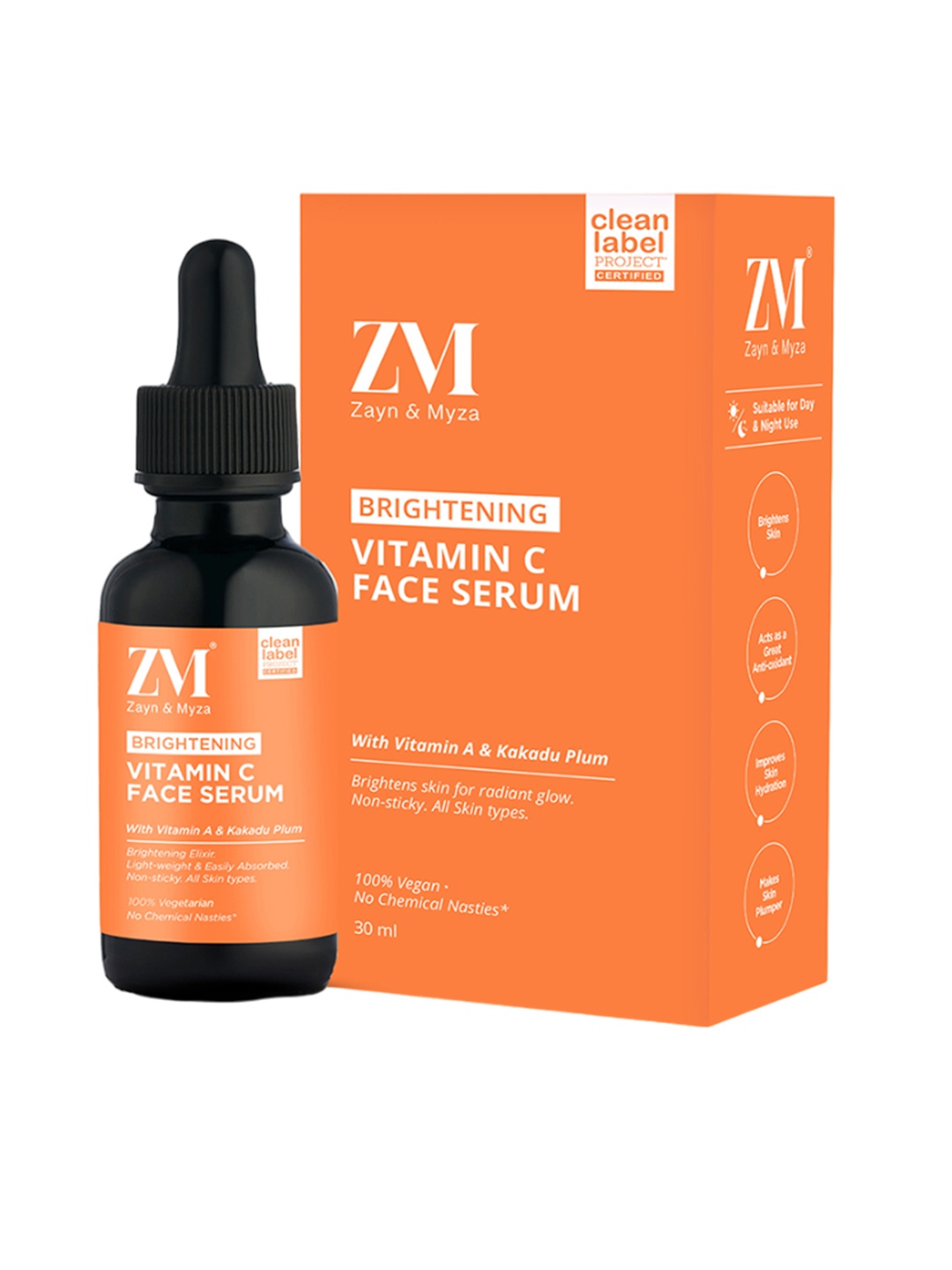 

ZM Zayn & Myza Vitamin C Face Serum For Brighten Dull Skin - 30 ml, Transparent