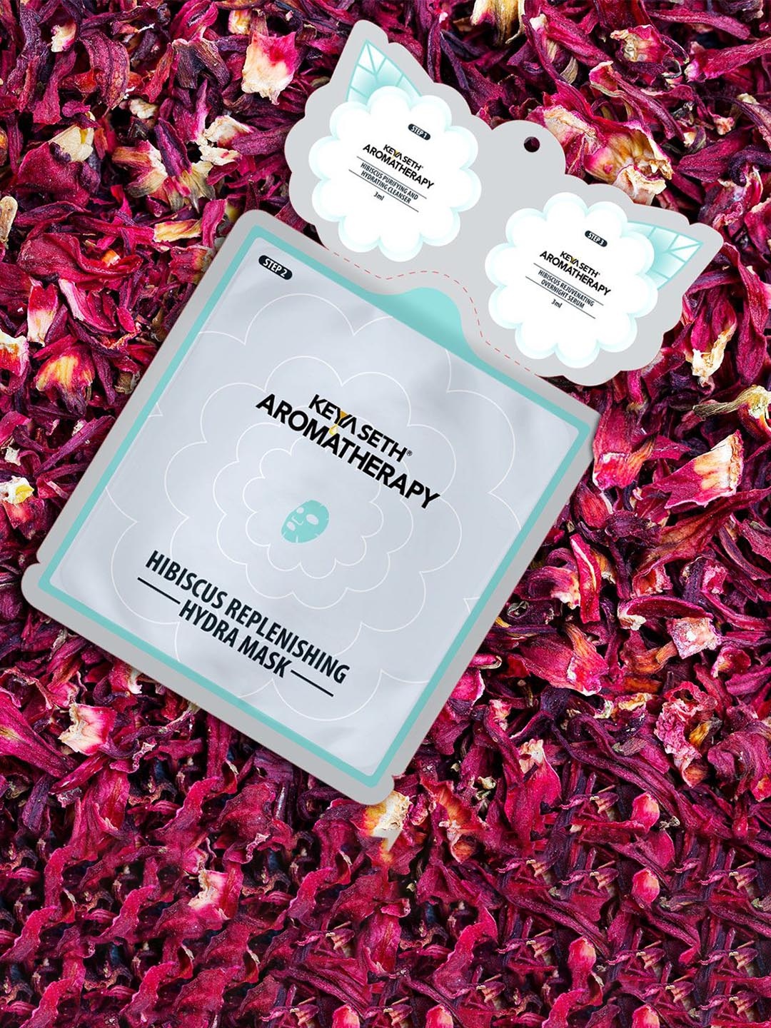 

KEYA SETH Set Of 3 Hibiscus Replenishing Hydra 3-In-1 Facial Sheet Mask - 30 ml Each, White