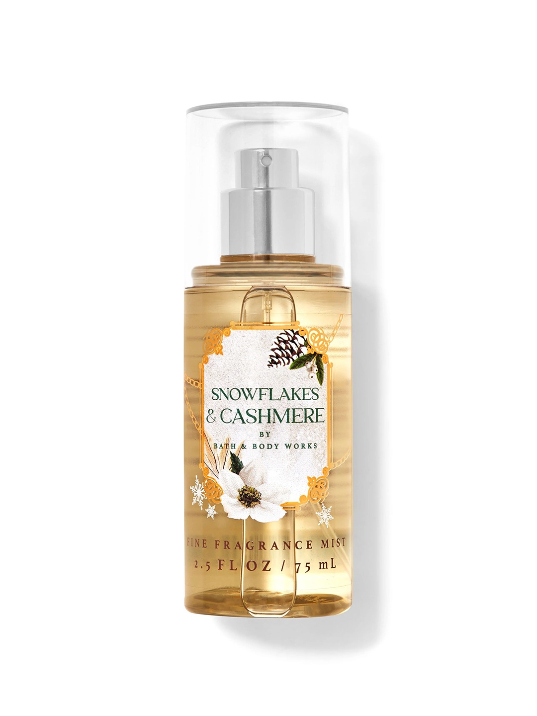 

Bath & Body Works Snowflakes & Cashmere Long Lasting Fine Fragrance Mist - 75ml, Gold