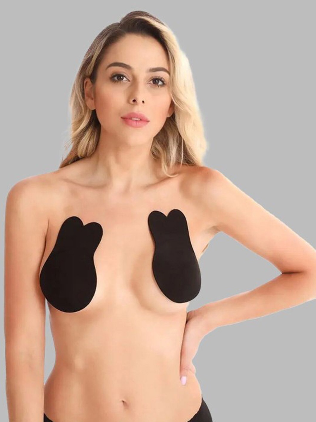 

Xivir Women Reusable Stick-On Lingerie accessories, Black