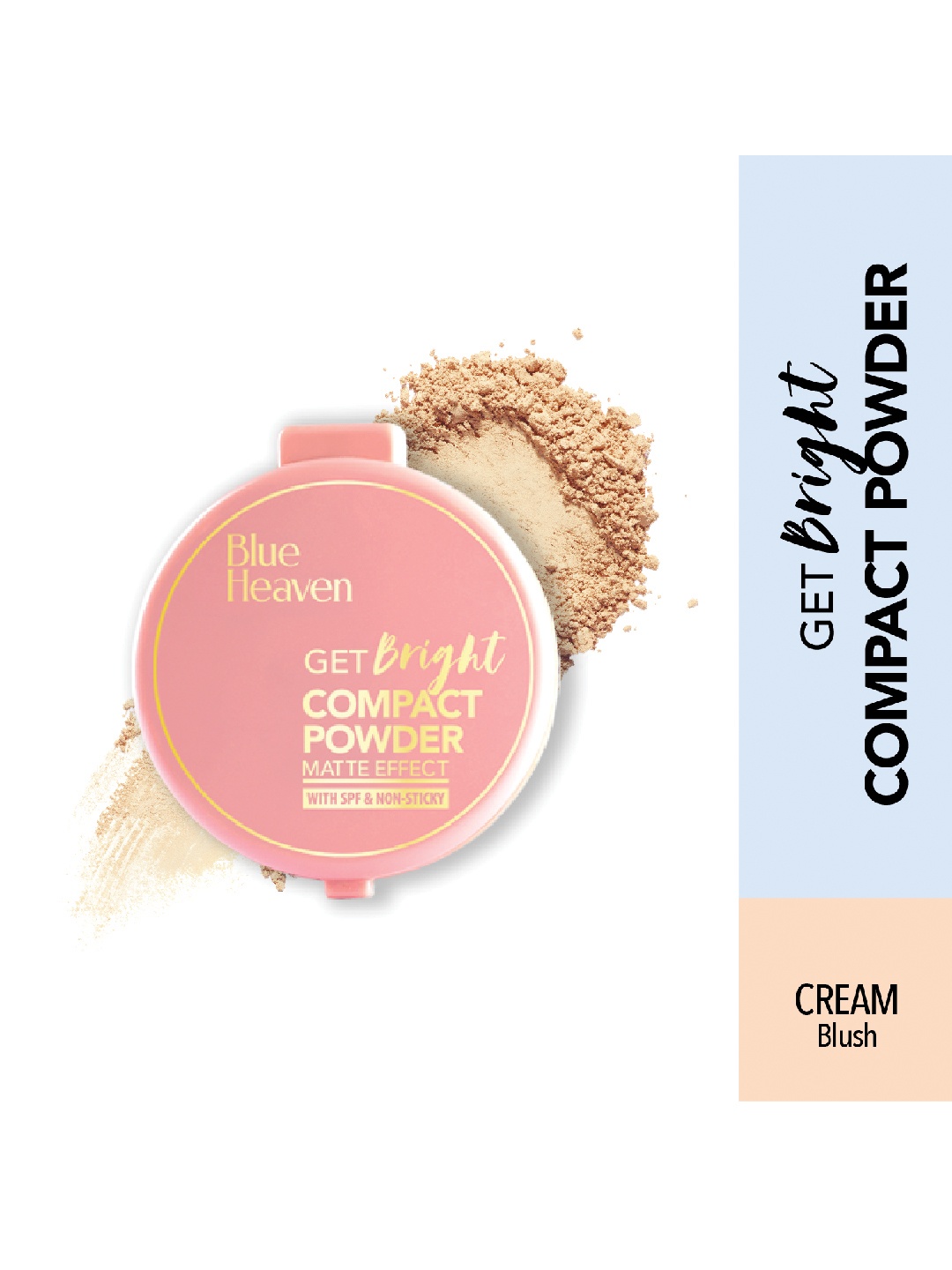 

Blue Heaven Get Bright Matte Compact Powder With SPF 16g - Cream, Beige