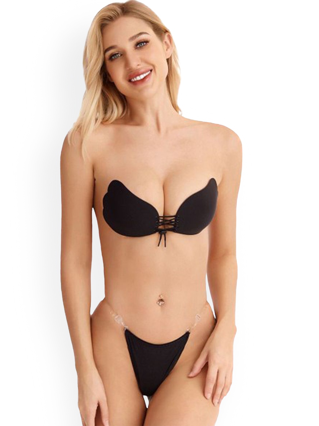 

Softwrap Women Reusable Stick-On Lingerie accessories, Black