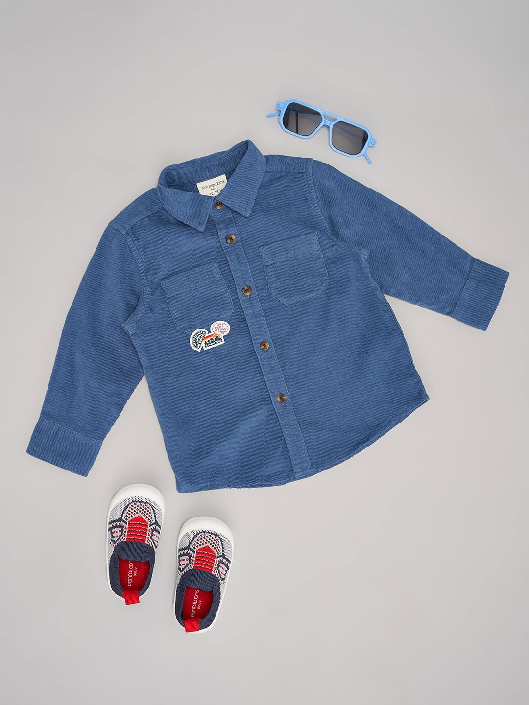 

Pantaloons Baby Boys Opaque Casual Shirt, Navy blue