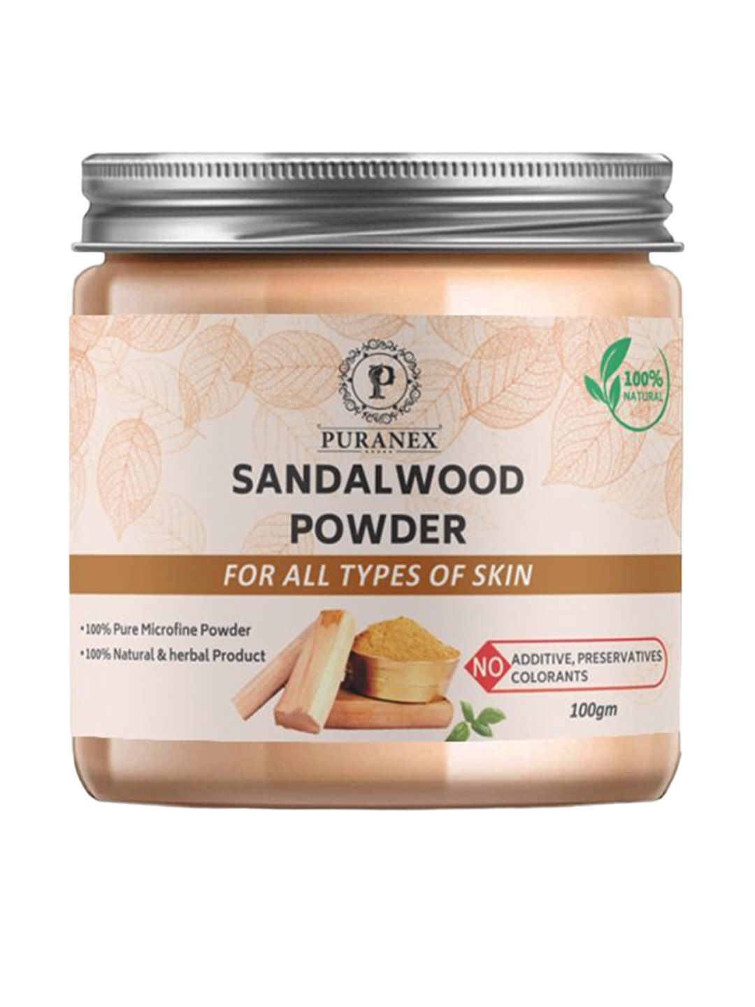 

Puranex 100% Natural & Herbal Sandalwood Powder - 100 g, Brown