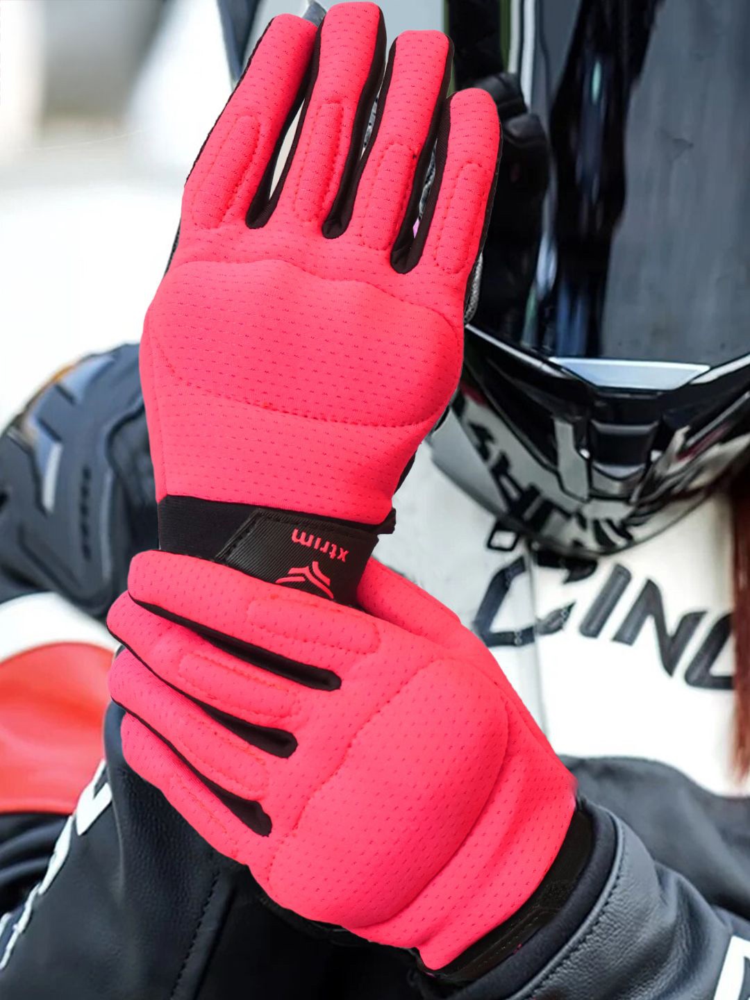 

Xtrim Women Full Finger Length Biking Gloves, Pink