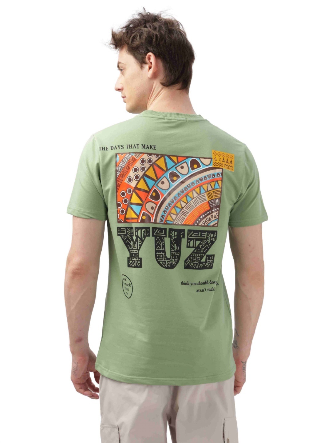 

ilyzly Men Printed T-shirt, Green