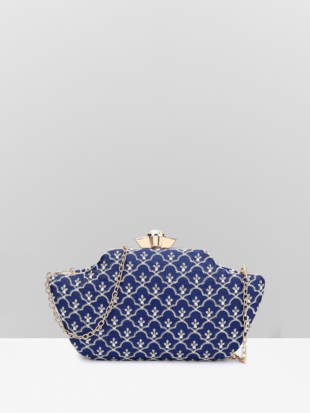 

Filauri Floral Printed Structured Sling Bag with Tasselled, White