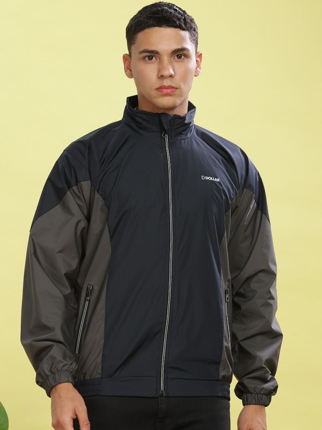 

Dollar Men Colourblocked Water Resistant Running Biker Jacket, Multi